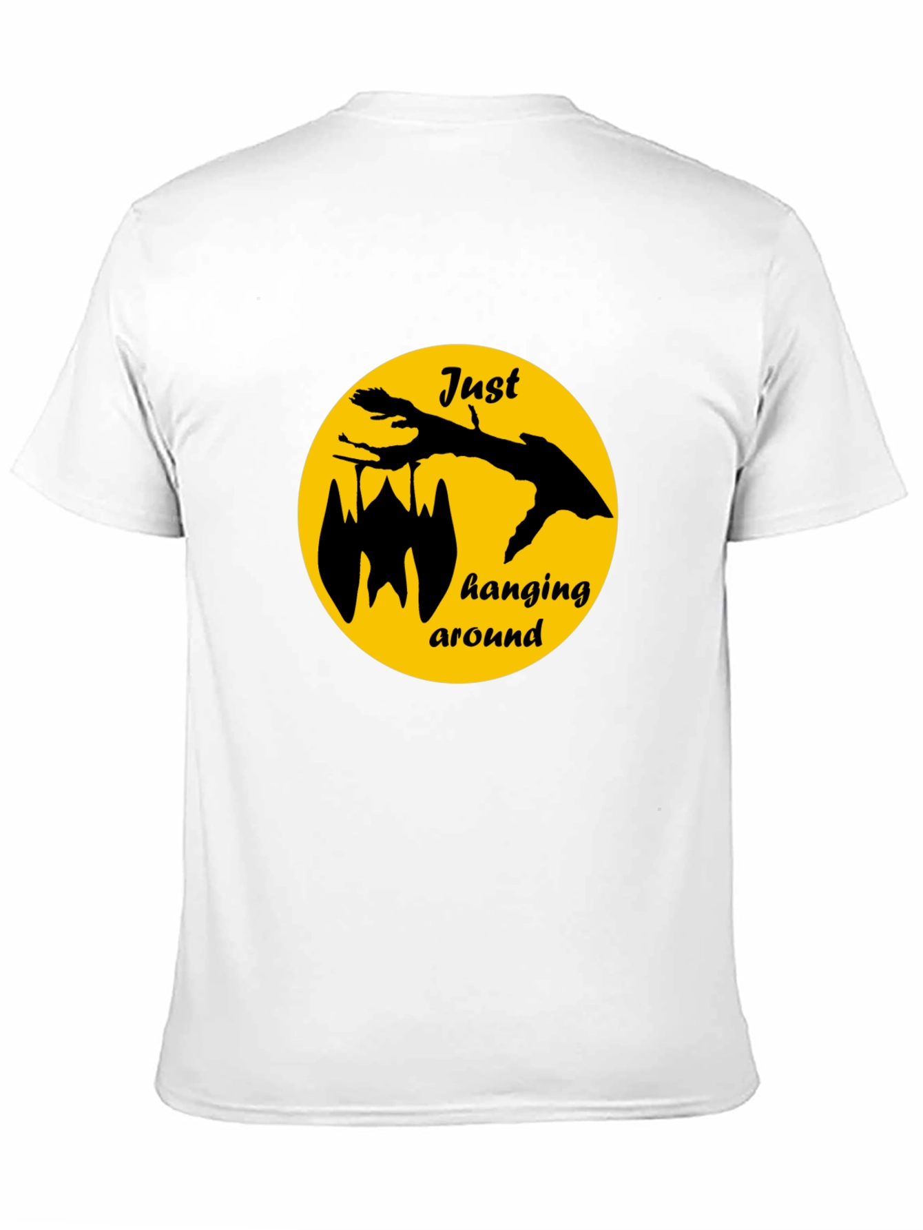 Black Just Hanging Around Bat Graphic Tee - Black view 11