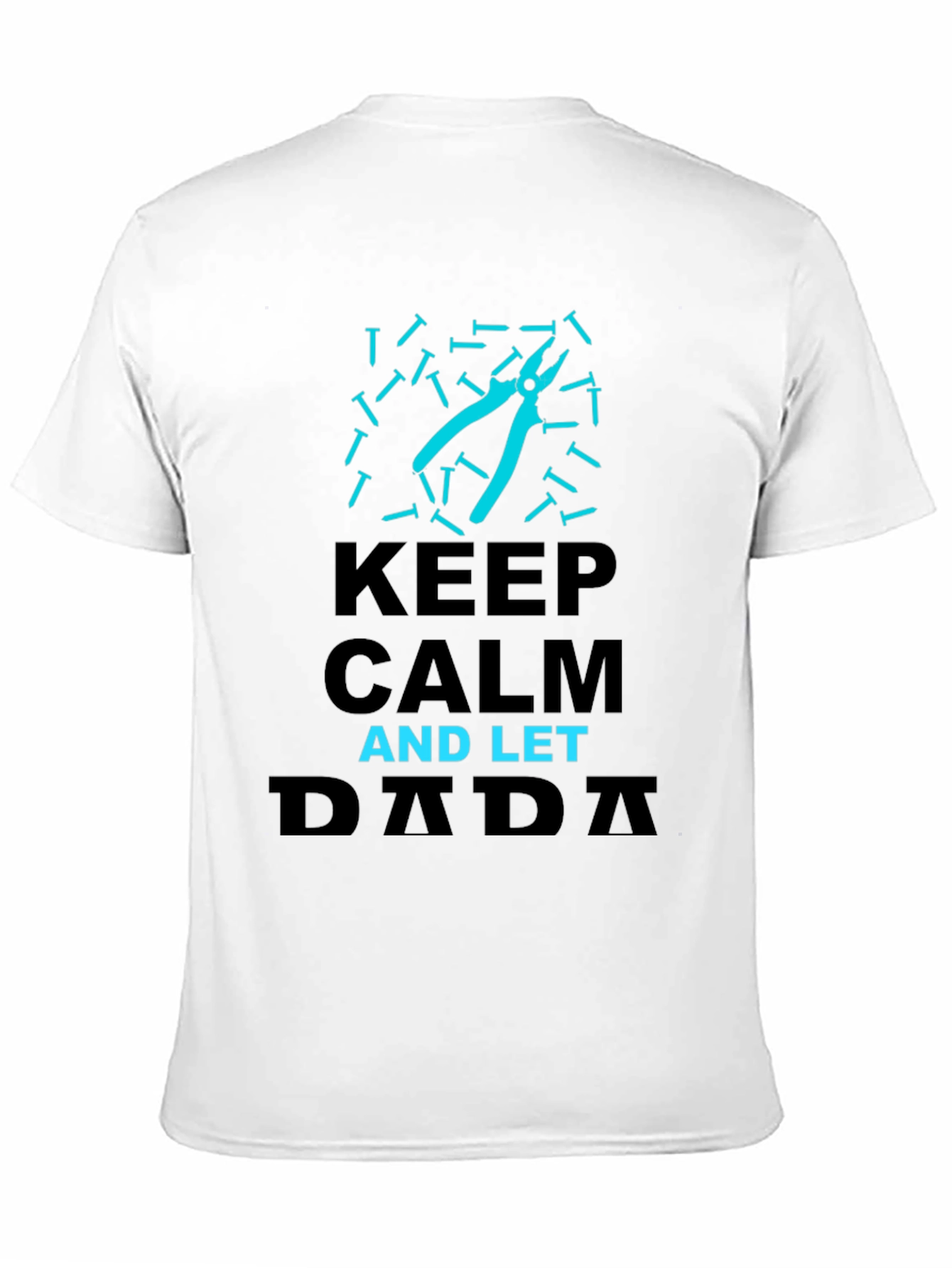 Black Keep Calm and Let Dada Handle It Graphic Tee view 11