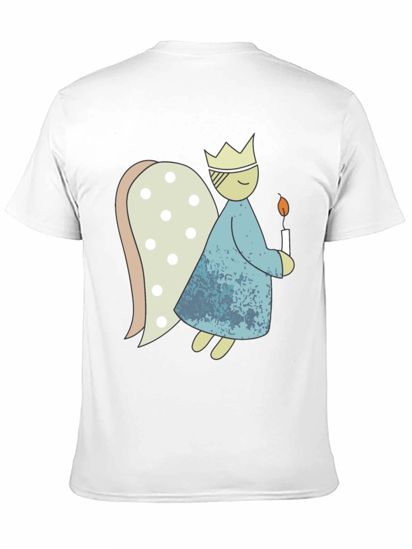 Black Whimsical Angel T-Shirt - Unique Graphic Tee view 11