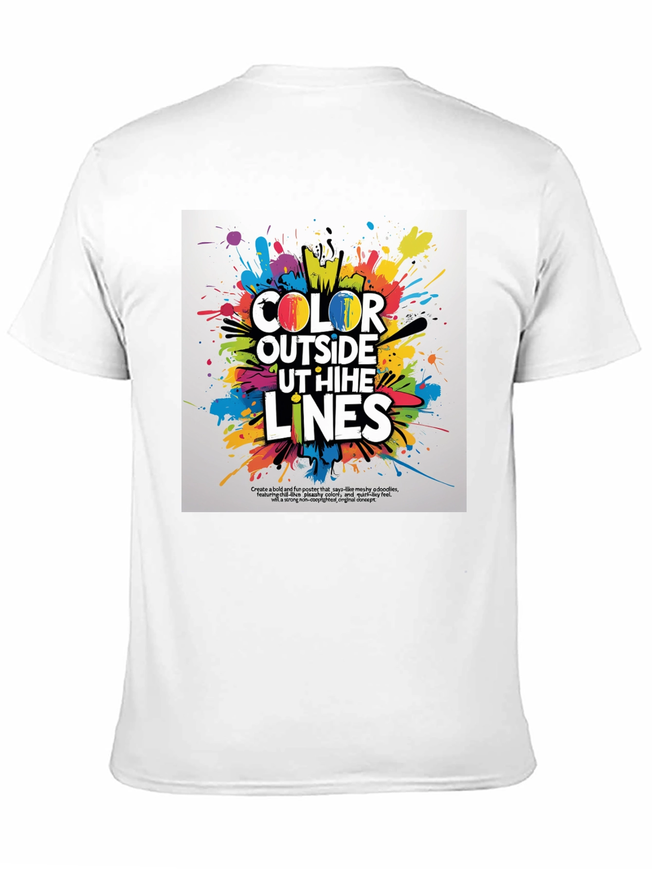 Black Color Outside the Lines Graphic Tee view 11