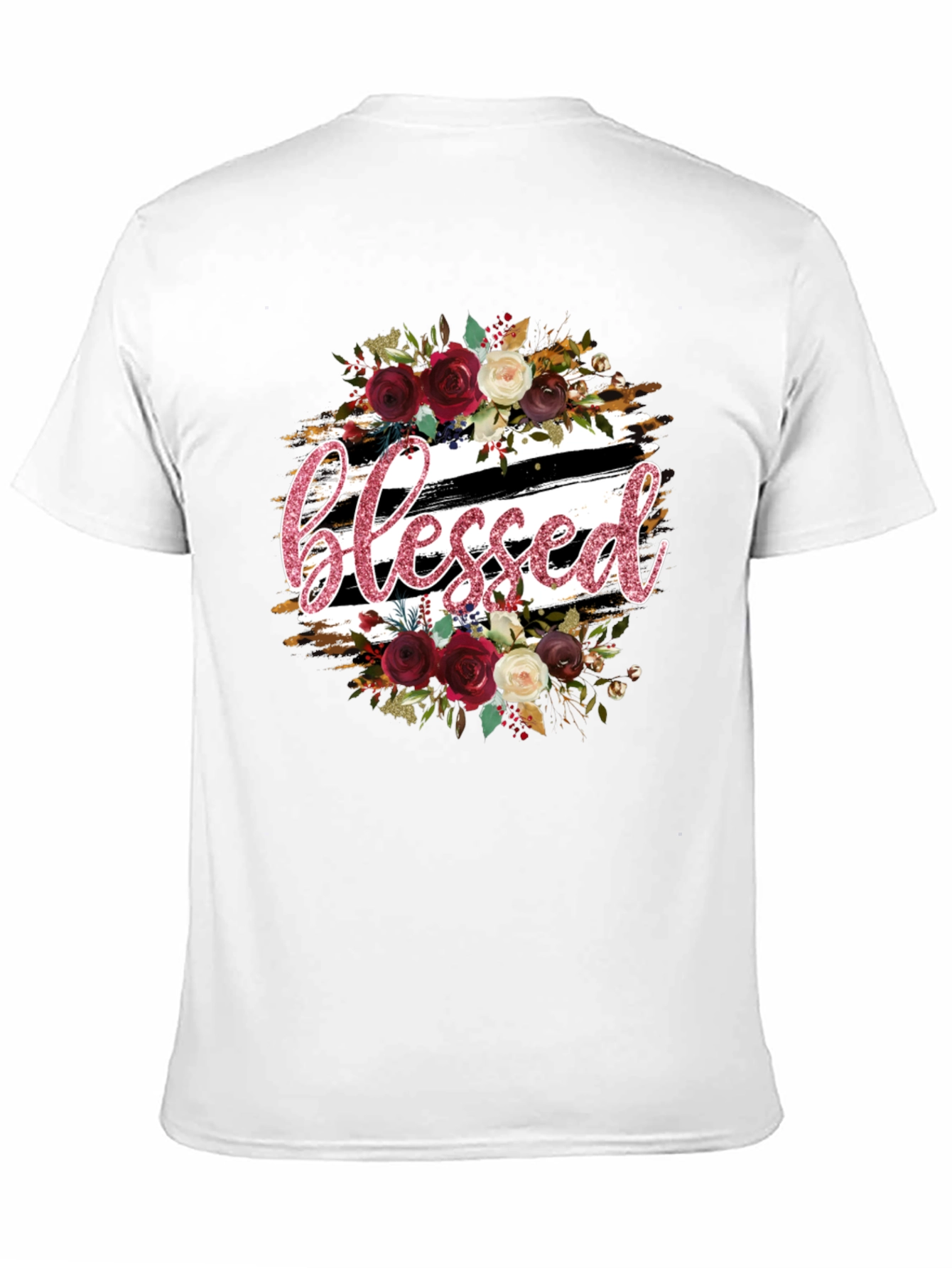 Black Blessed Floral Graphic T-Shirt - Stylish & Comfortable view 11