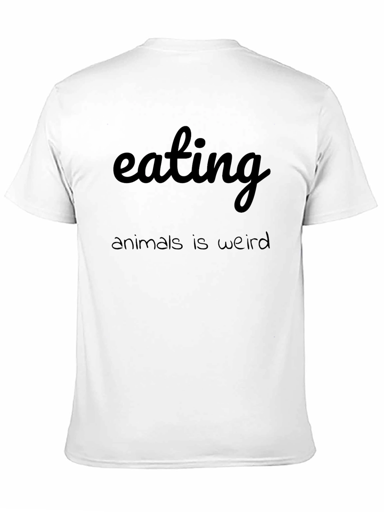 Black Eating Animals Is Weird T-Shirt view 11