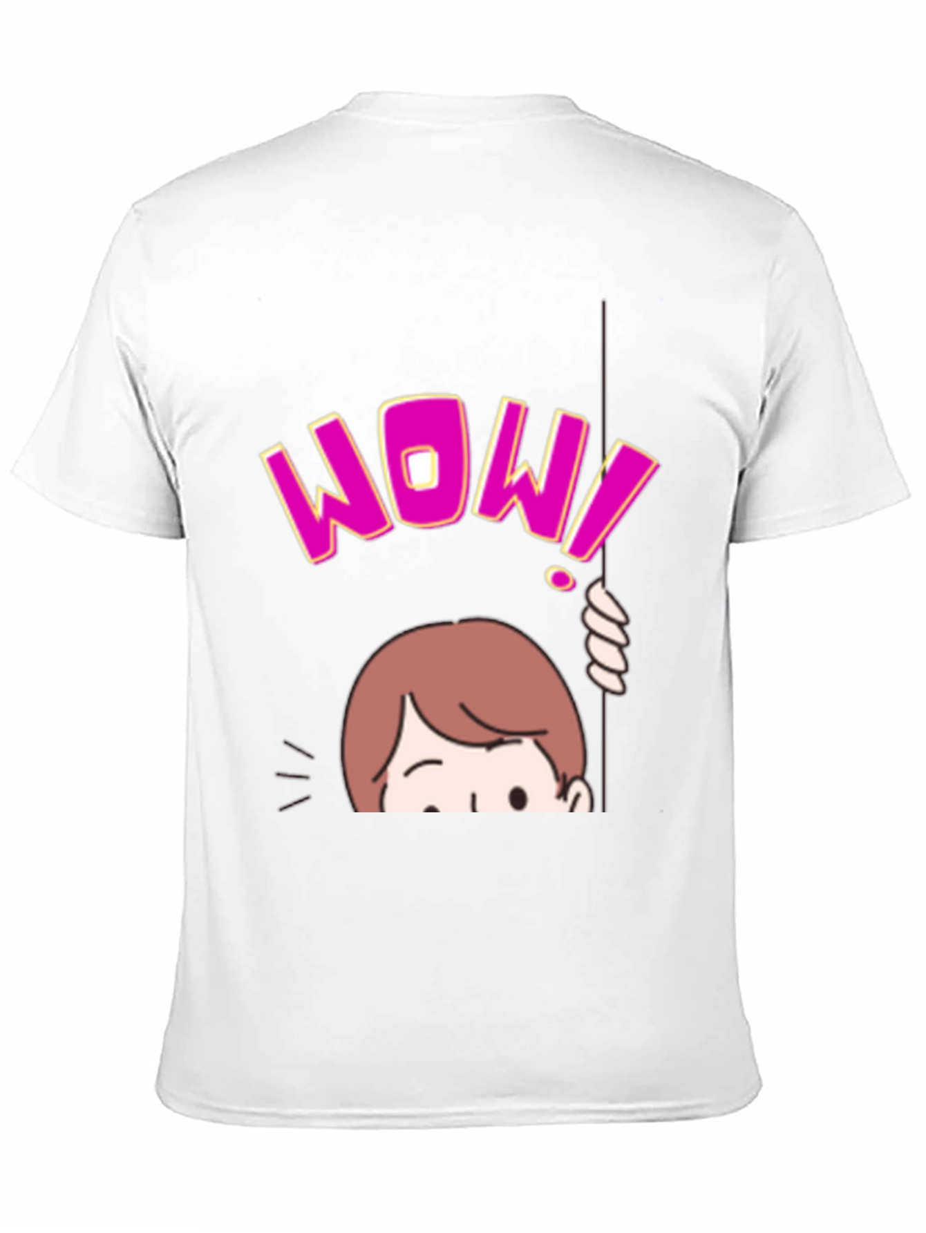 Black WOW! Graphic Print T-Shirt view 11
