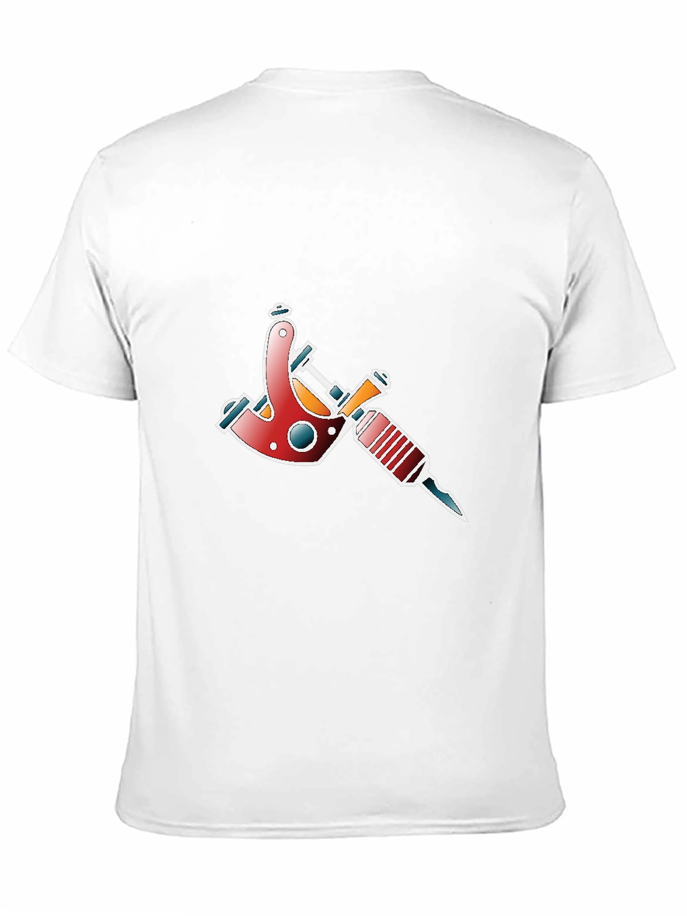 Black Tattoo Gun Graphic Black T-Shirt view 11