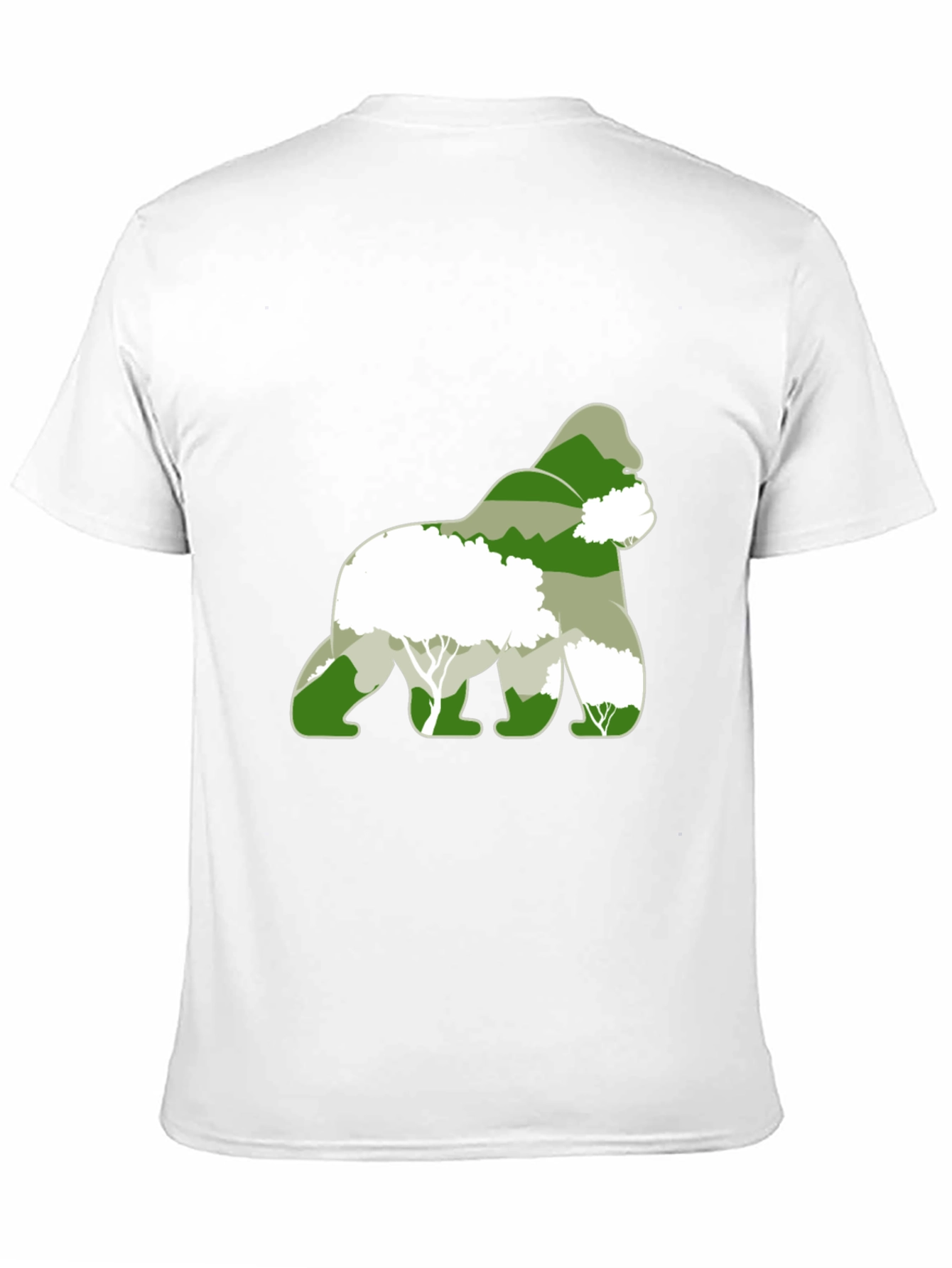 Black Gorilla Forest Graphic T-Shirt - Eco Friendly Design view 11