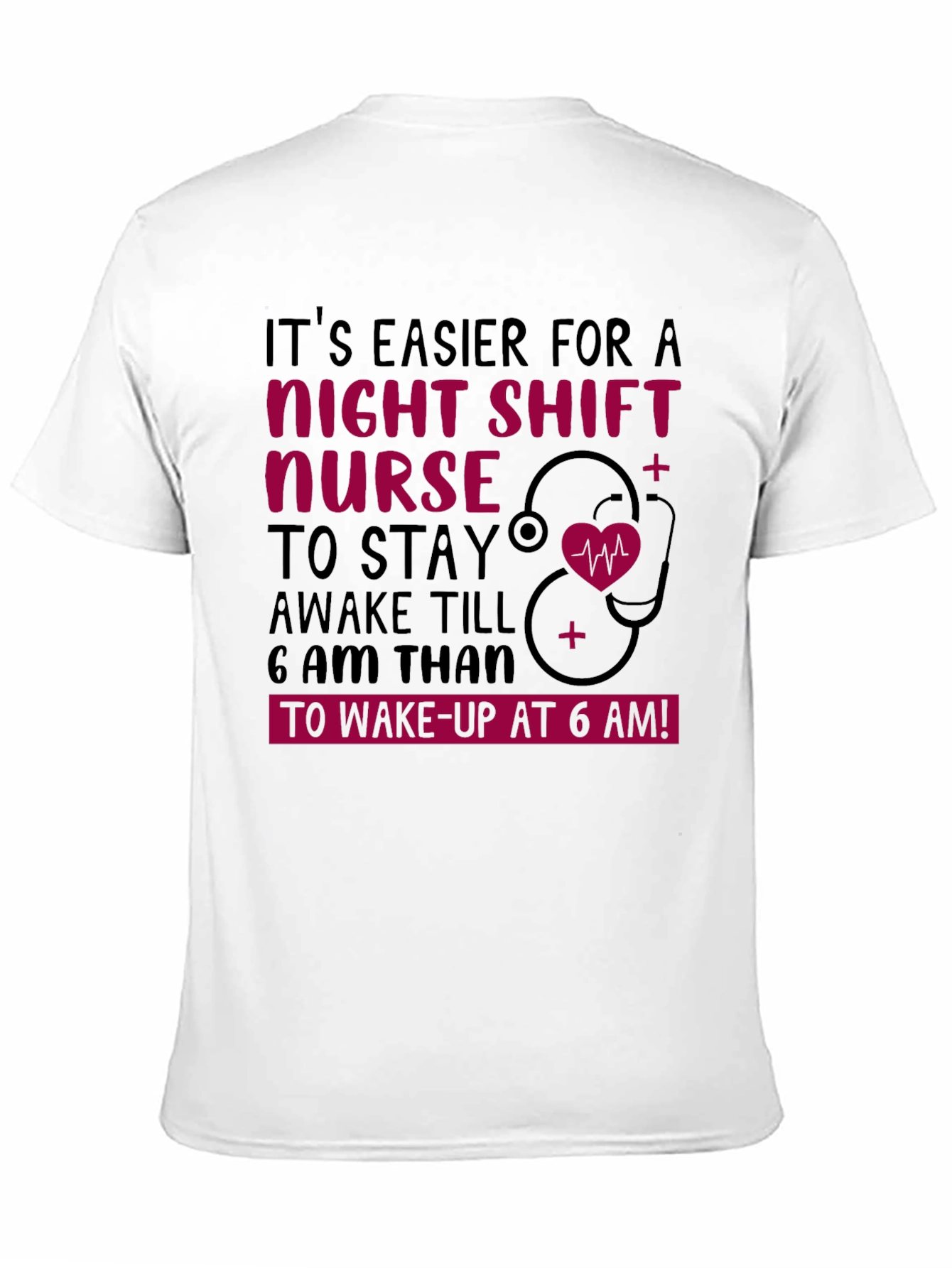 Black Night Shift Nurse T-Shirt view 11