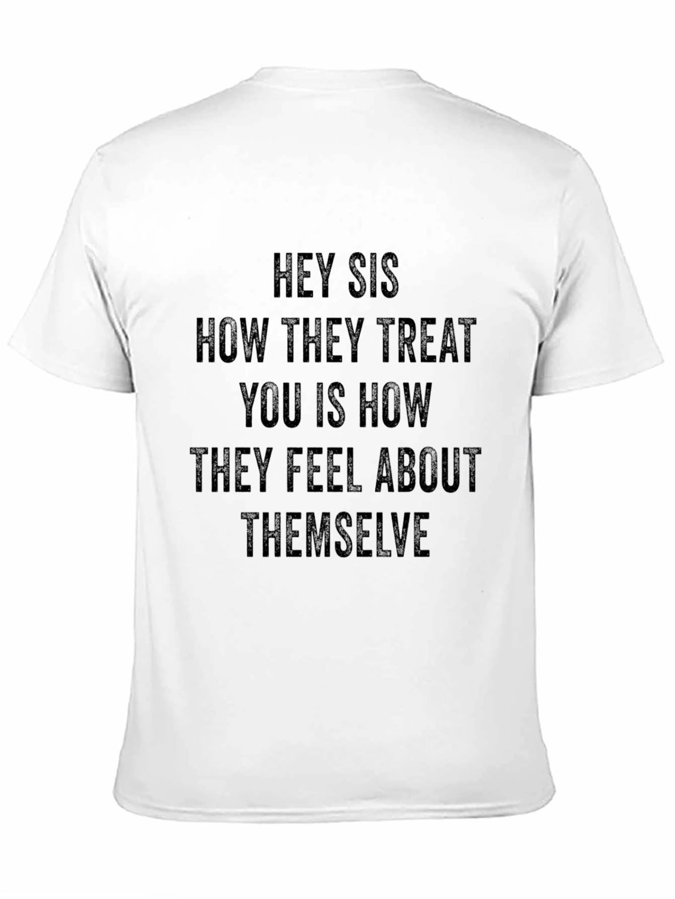 Black Hey Sis Graphic Tee - Empowering Message T-Shirt view 11
