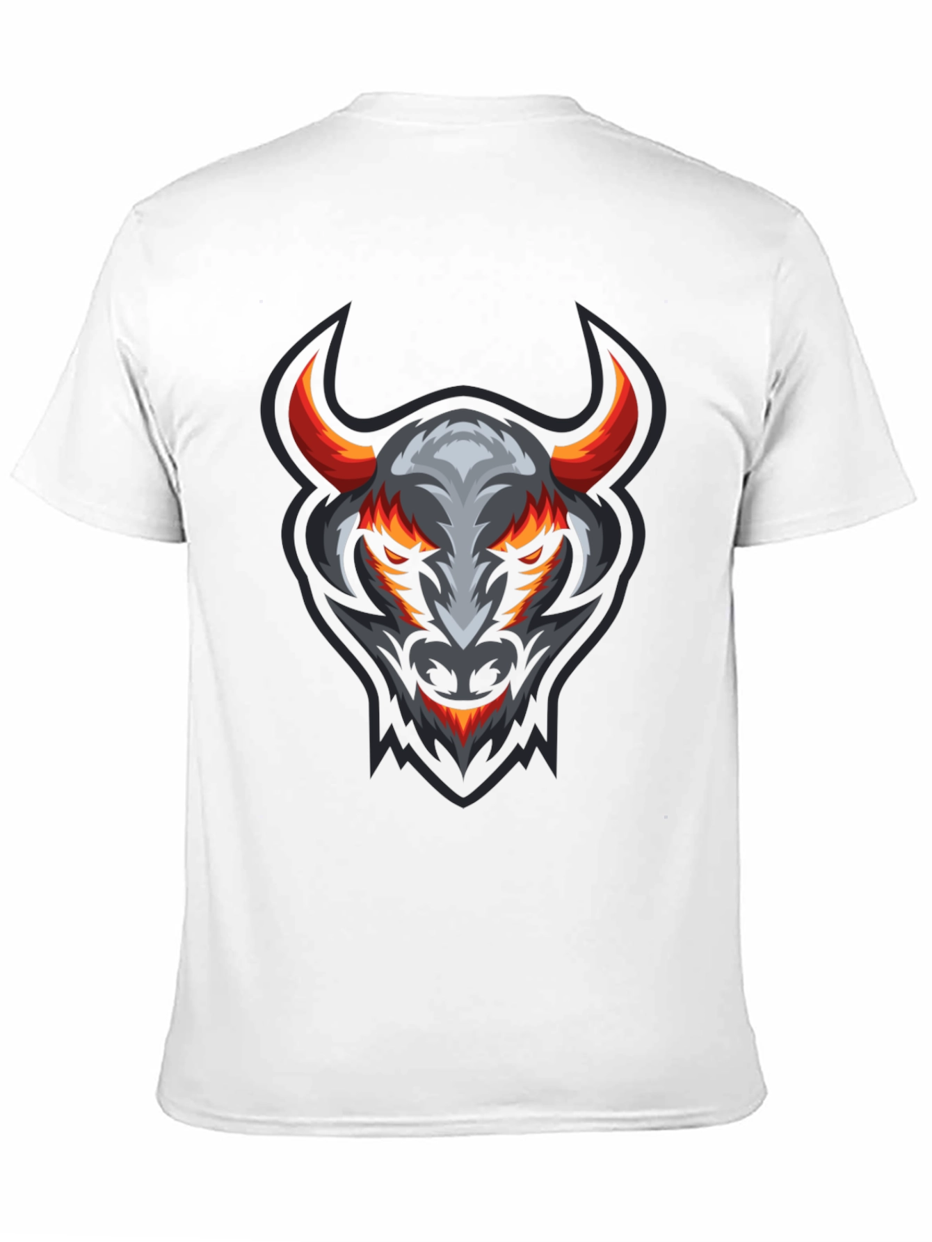 Black Black T-Shirt with Bull Graphic view 11