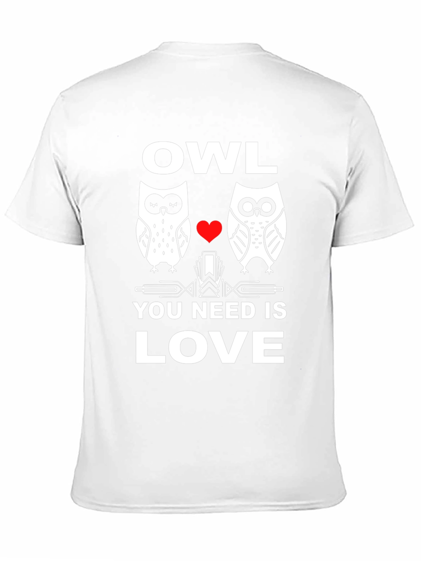 Black Owl You Need Is Love T-Shirt - Black view 11