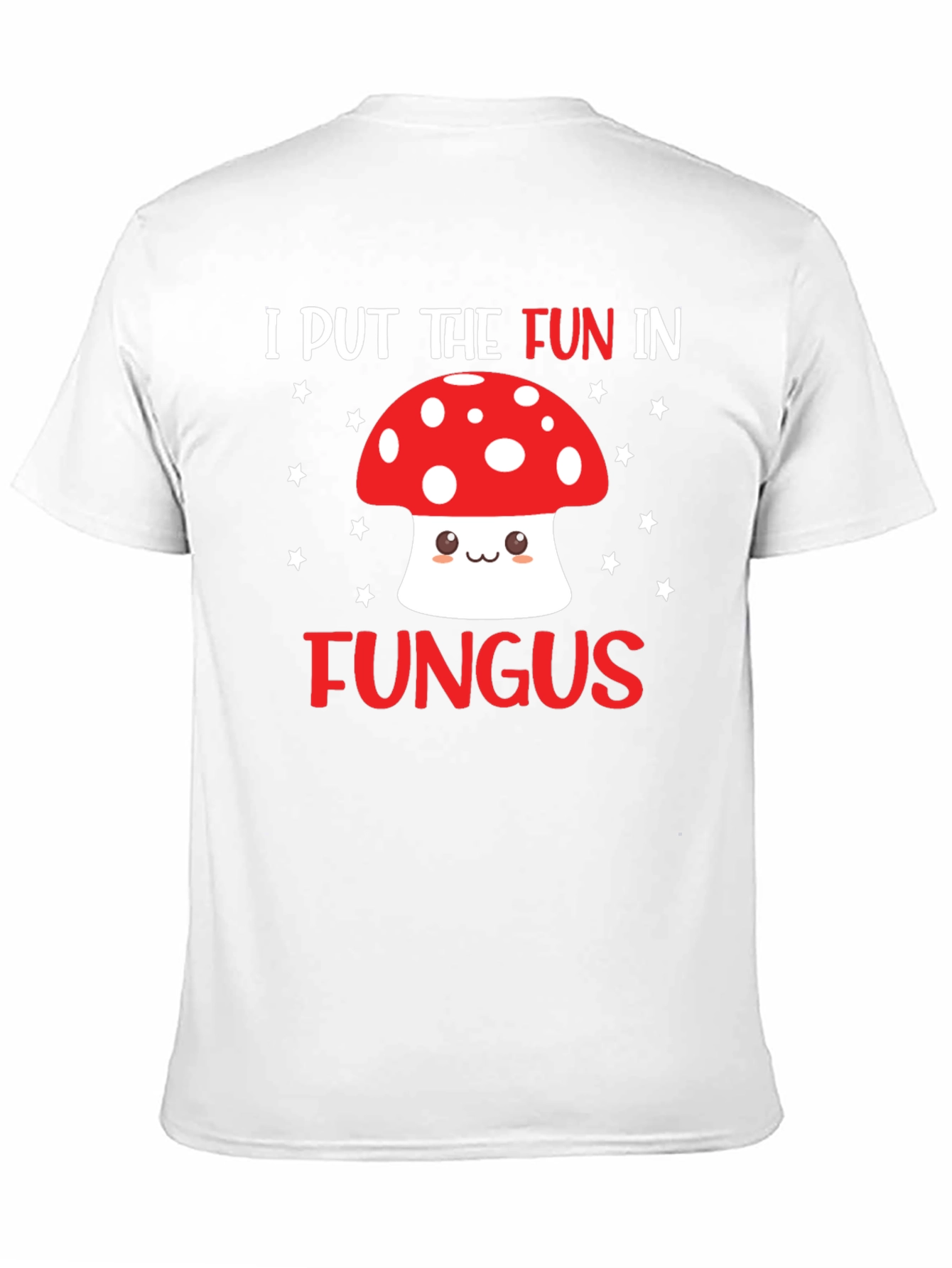 Black Funny Mushroom T-Shirt - "I Put the Fun in Fungus" view 11