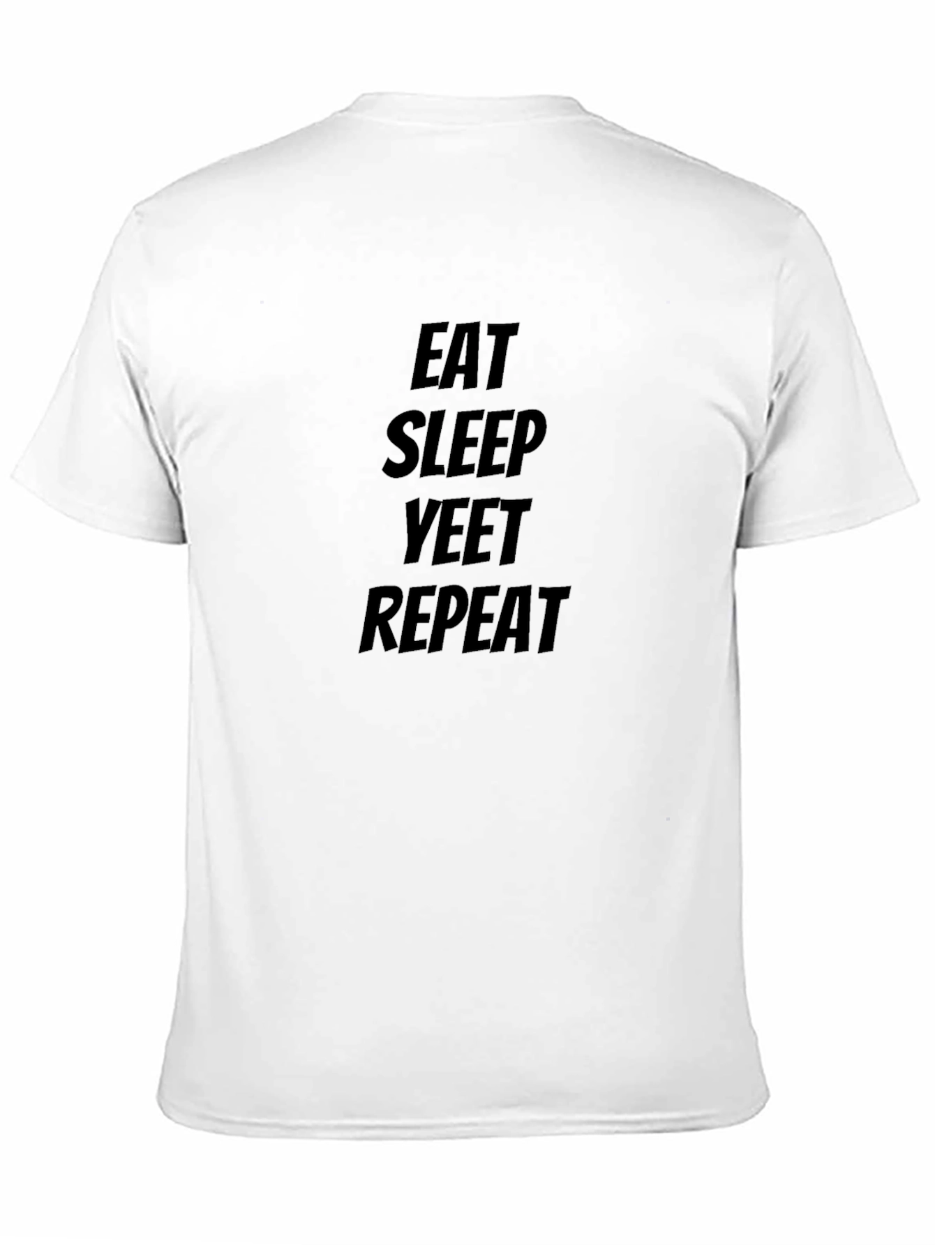 Black Eat Sleep Yeet Repeat Graphic Tee - Black view 11