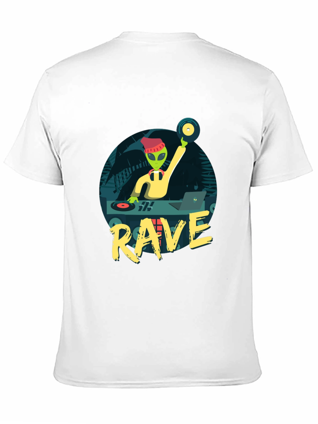 Black Alien DJ Rave T-Shirt view 11