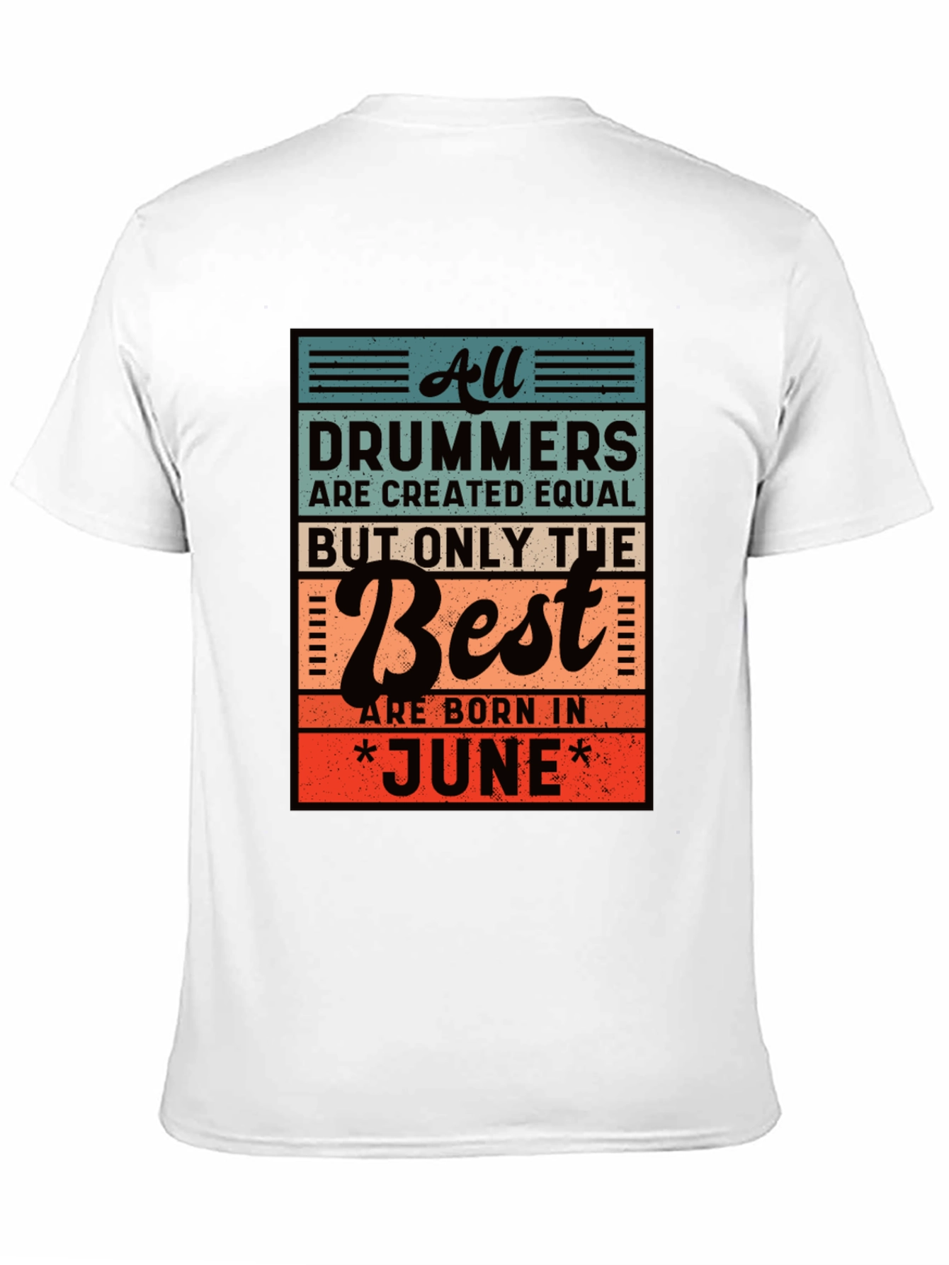Black Drummers Born in June T-Shirt view 11