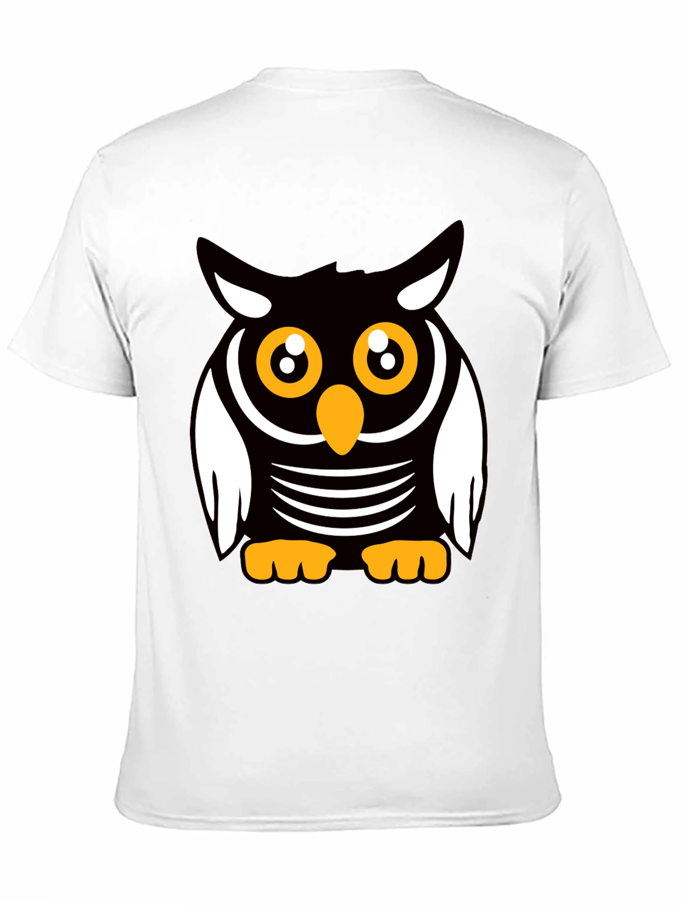 Black Cute Cartoon Owl Graphic T-Shirt view 11