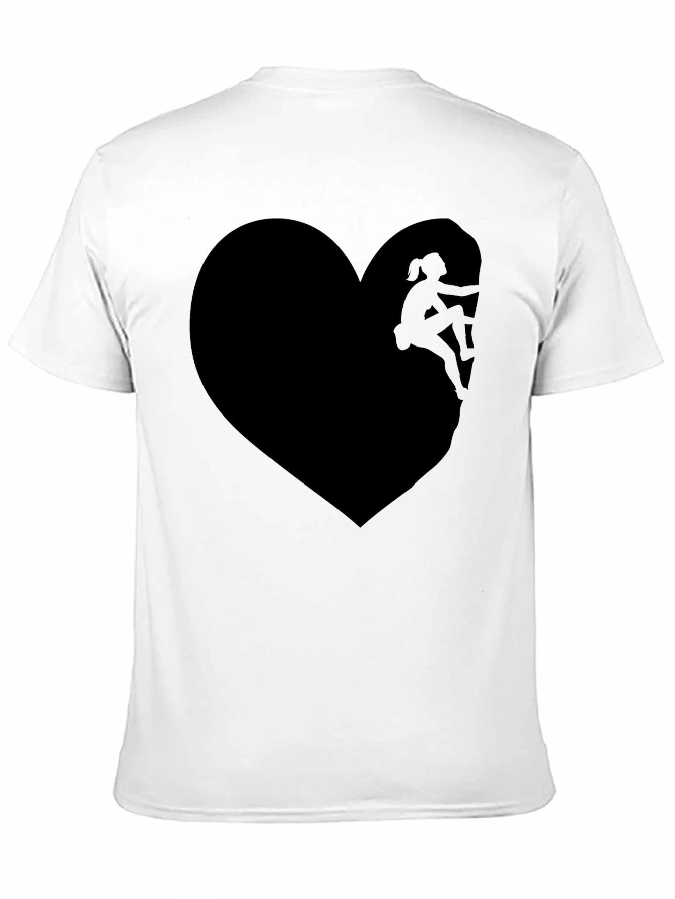 Black Climbing Heart T-Shirt - Passionate Ascent view 11