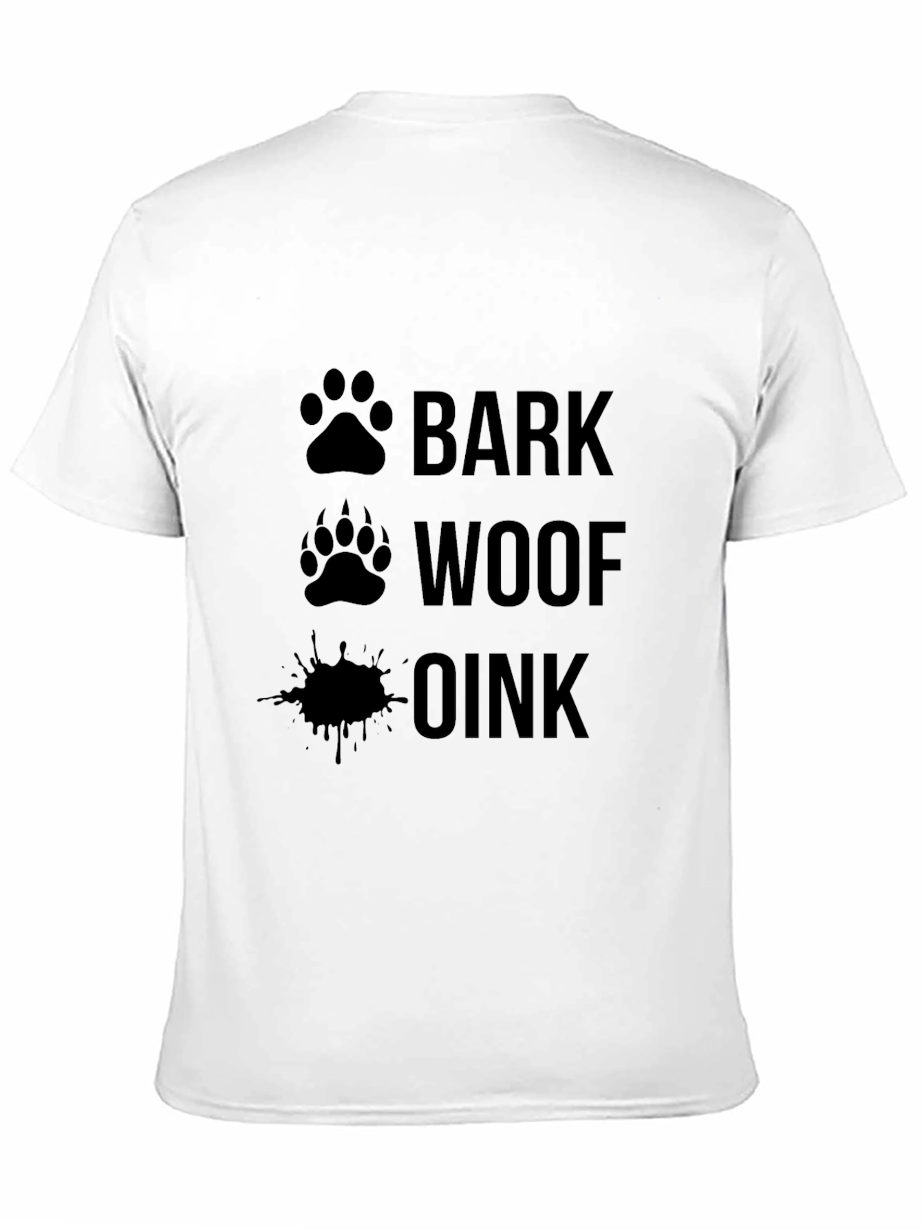 Black Bark Woof Oink T-Shirt Funny Animal Sounds Tee view 11