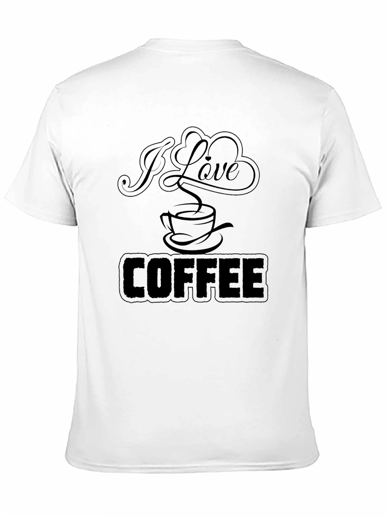Black I Love Coffee T-Shirt - Black view 11