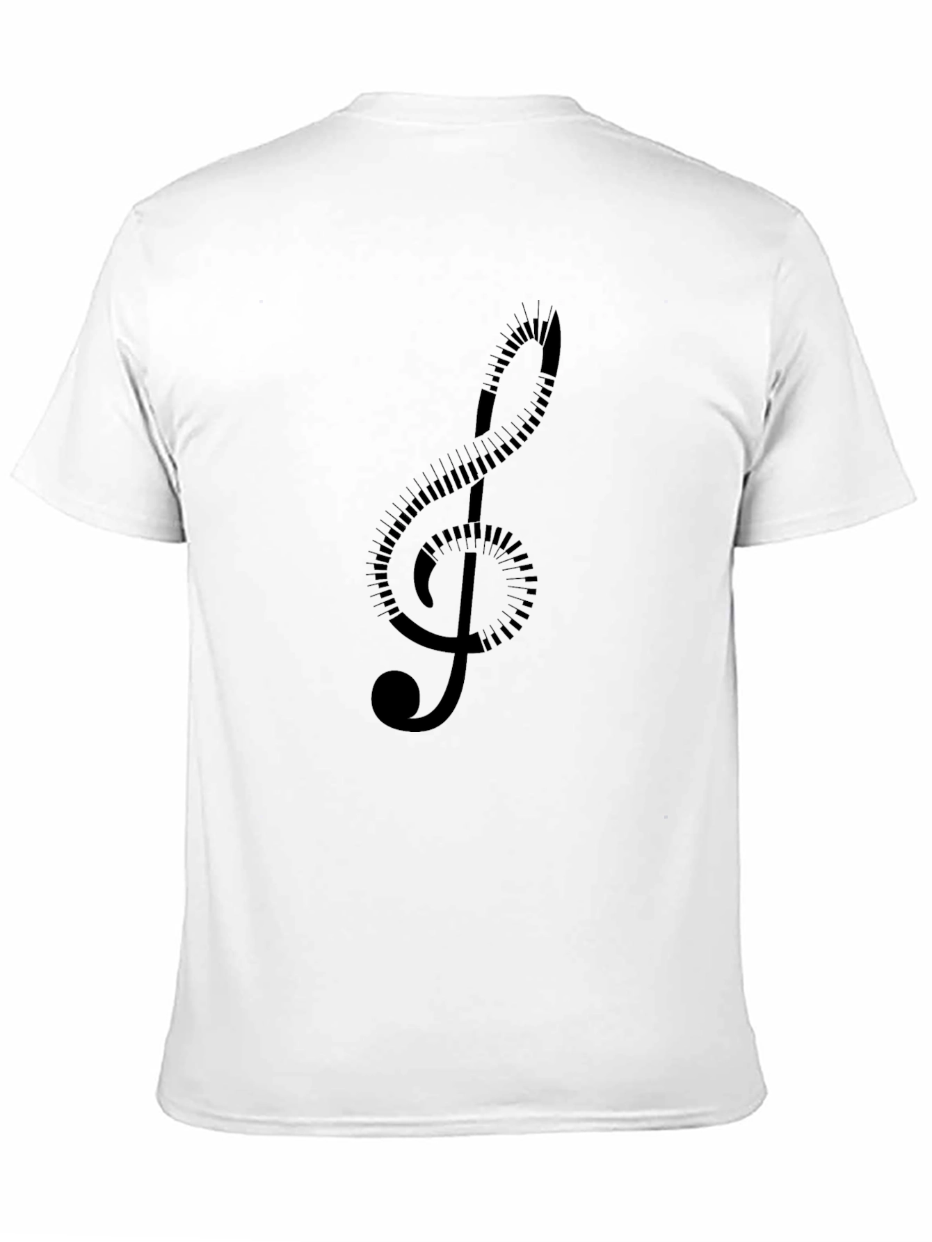Black Musical Clef Graphic T-Shirt - Stylish Black Tee view 11