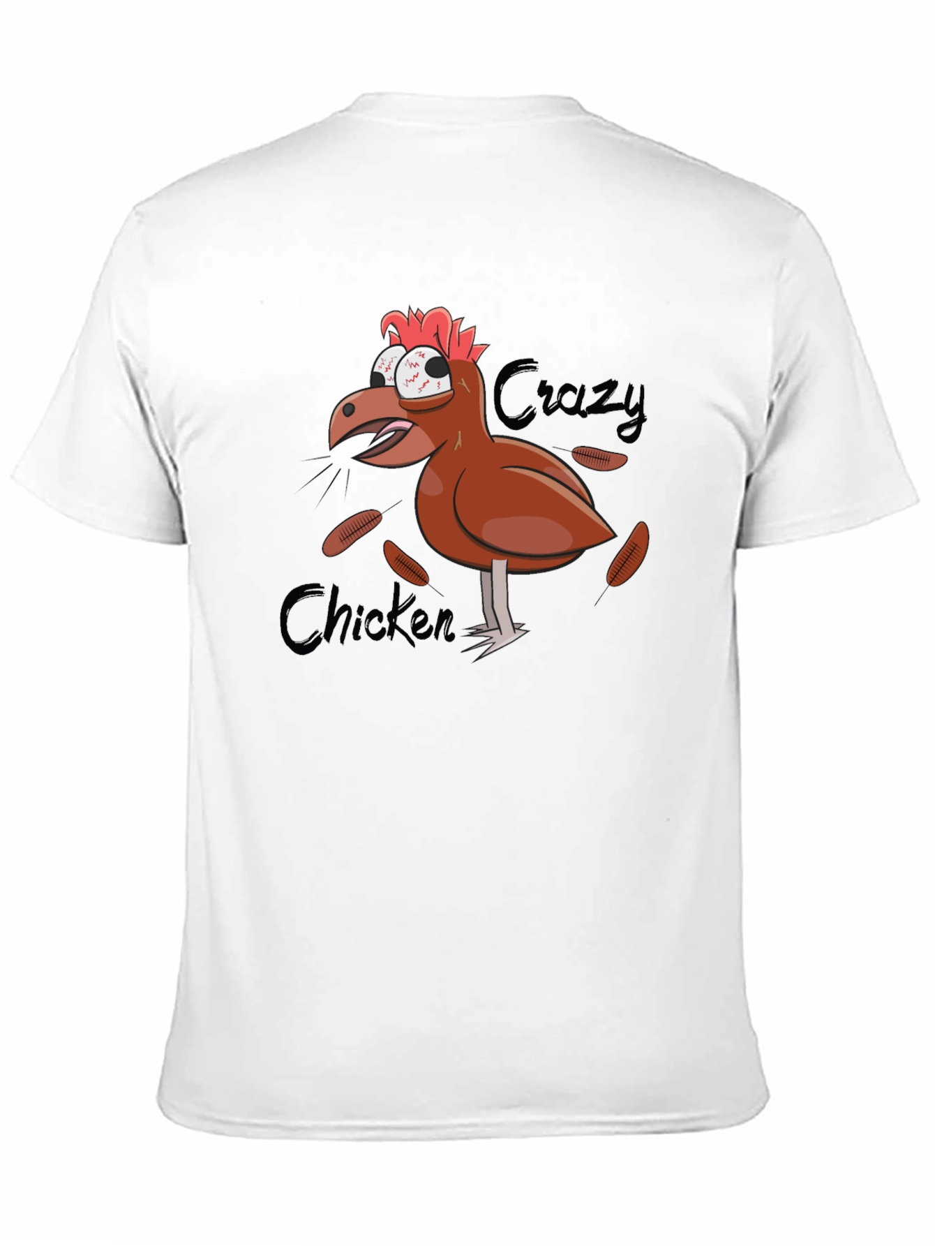 Black Crazy Chicken Graphic T-Shirt - Black view 11