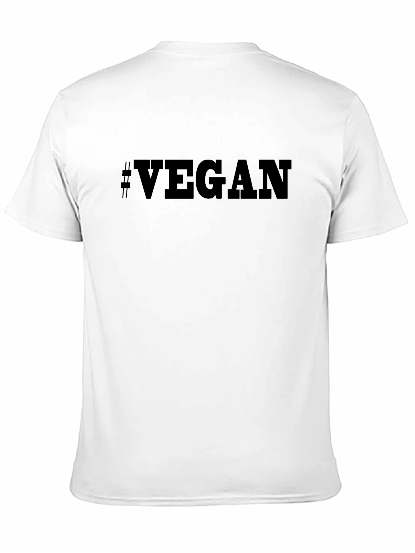 Black Vegan T-Shirt - Black Cotton Blend, Short Sleeve view 11