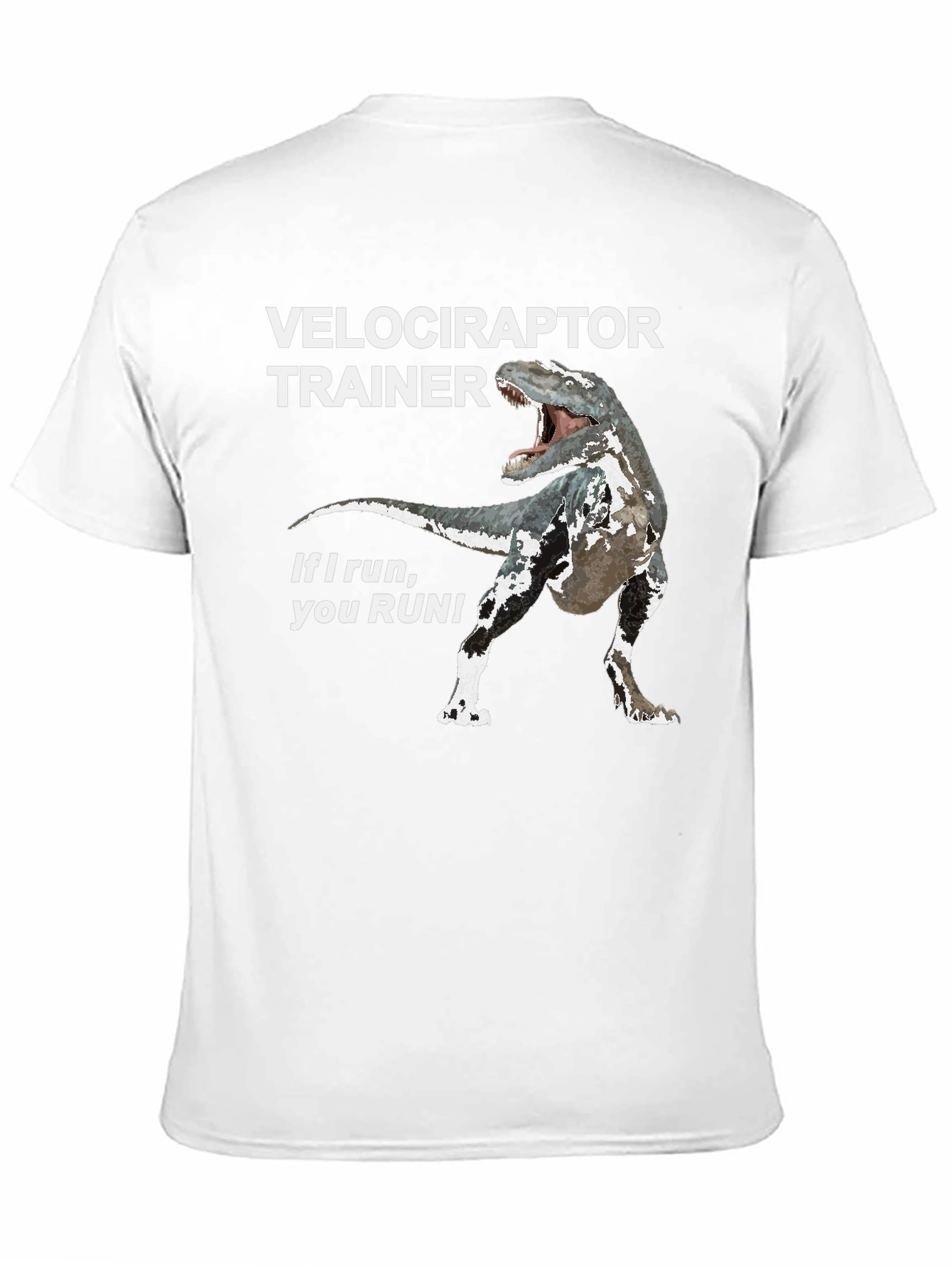 Black Velociraptor Trainer Graphic Tee view 11