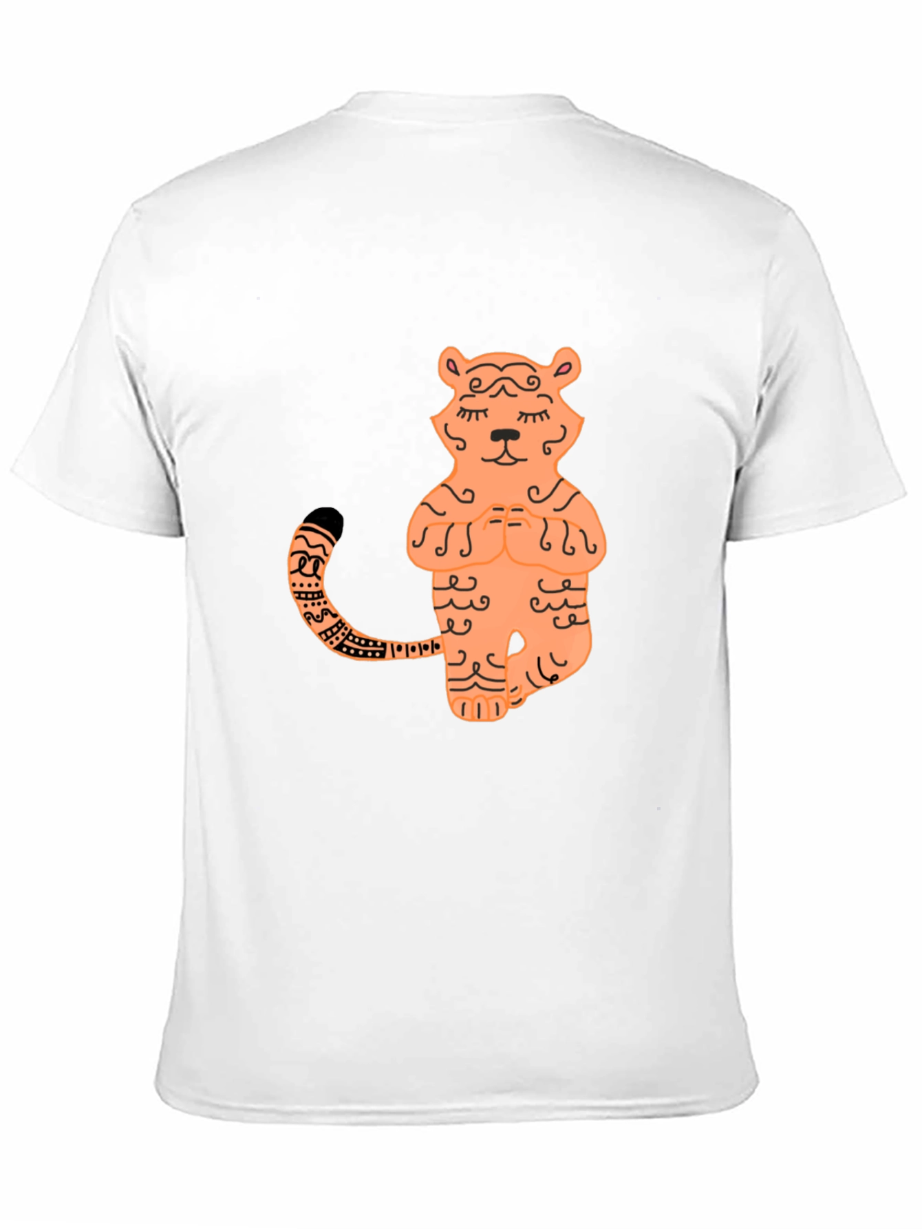 Black Zen Tiger Graphic Tee - Stylish Yoga T-Shirt view 11