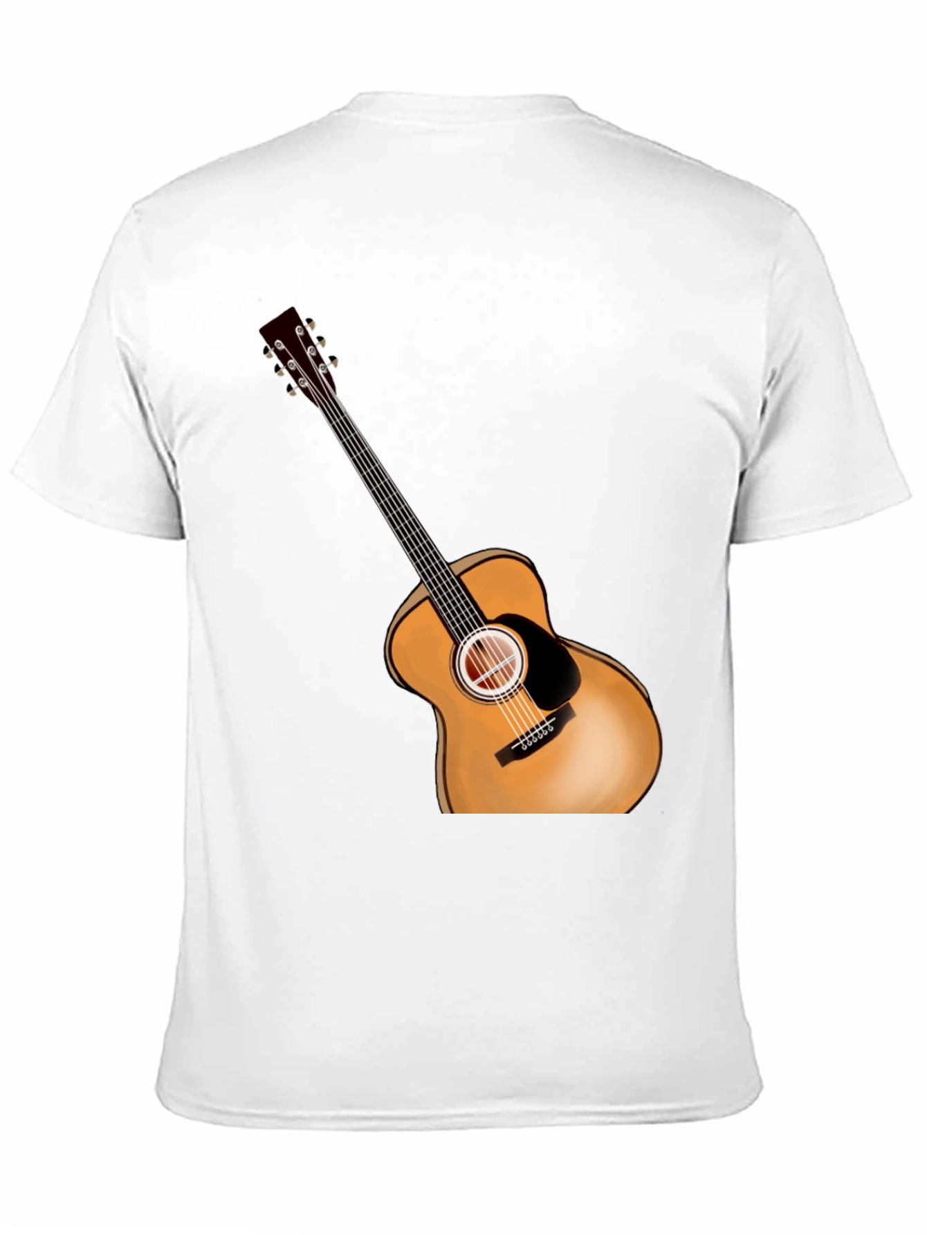 Black Acoustic Guitar Graphic Black Tee view 11