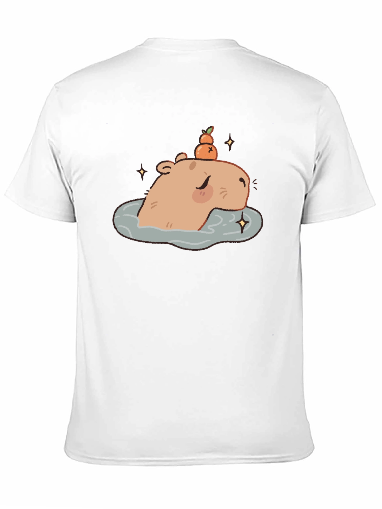 Black Capybara Relaxing T-Shirt - Cute Cartoon Tee view 11