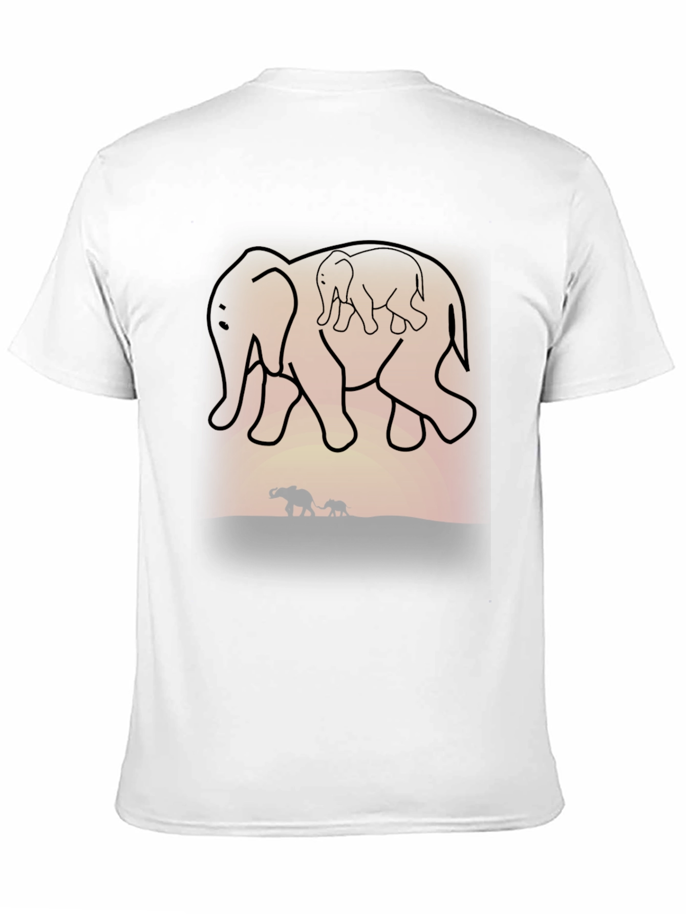 Black Elephant Family Graphic Tee view 11