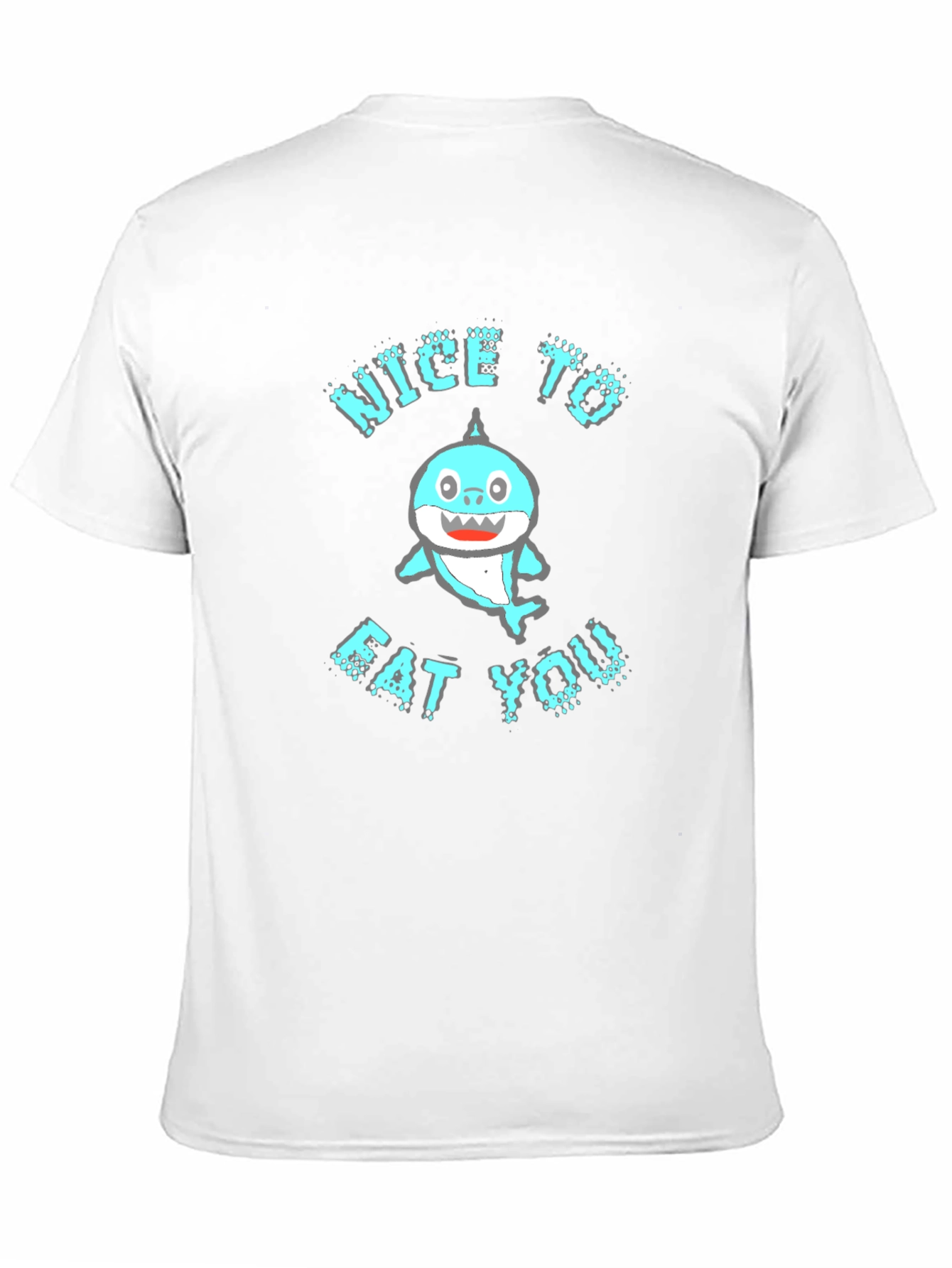 Black Funny Shark 'Nice to Eat You' Graphic Tee view 11