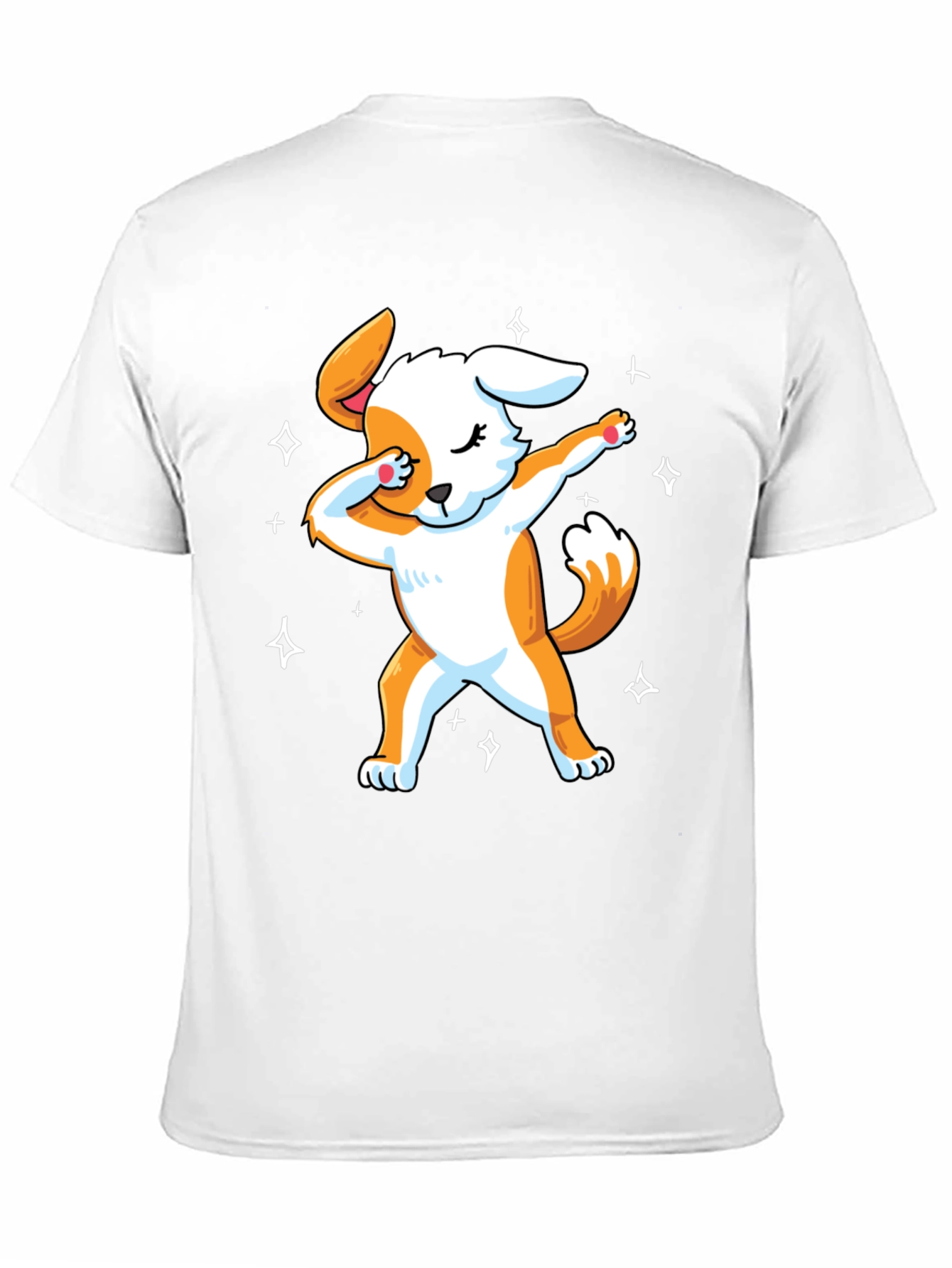 Black Dabbing Dog Graphic T-Shirt - Trendy Men's Black Tee view 11