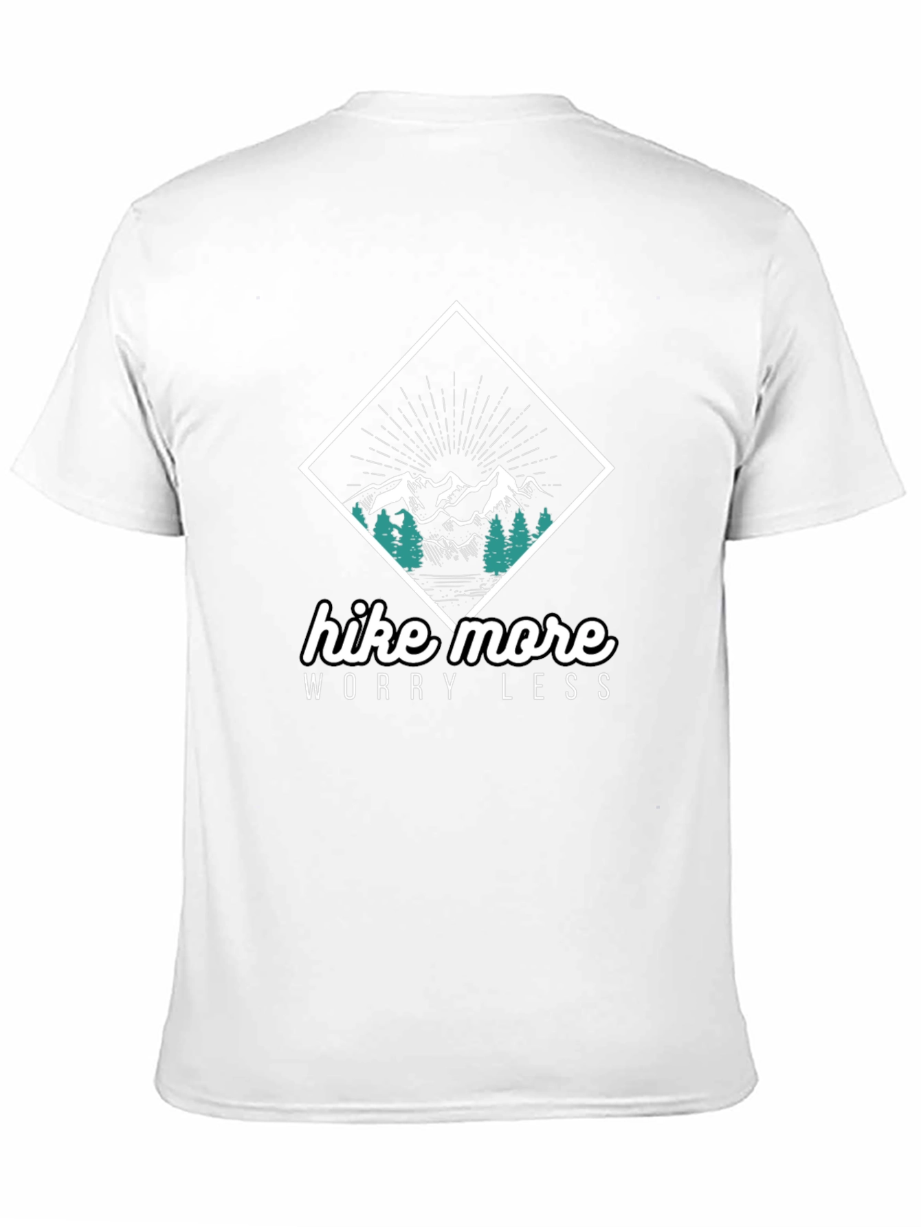 Black Hike More Worry Less Graphic Tee view 11