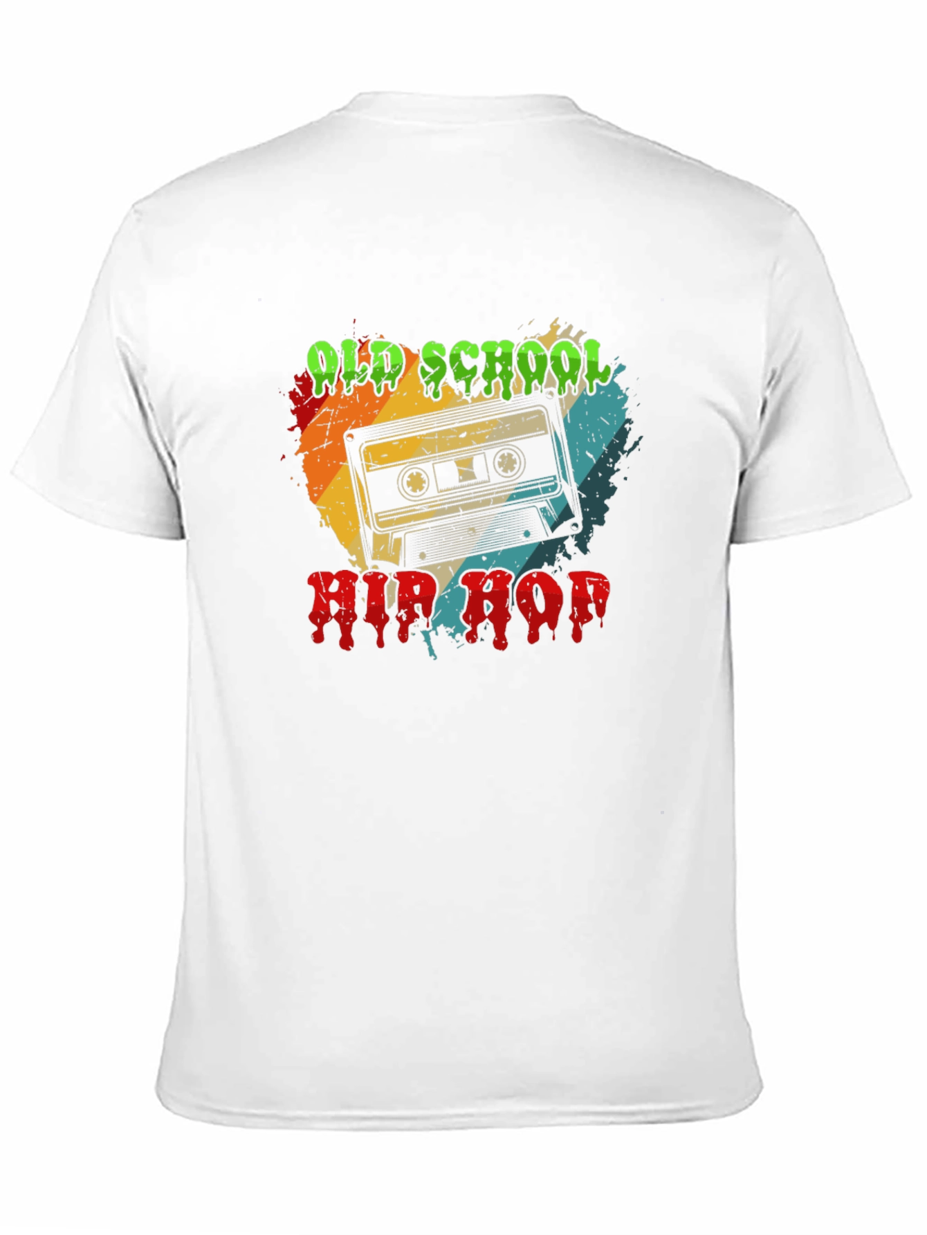 Black Old School Hip Hop Cassette Tape Graphic Tee view 11