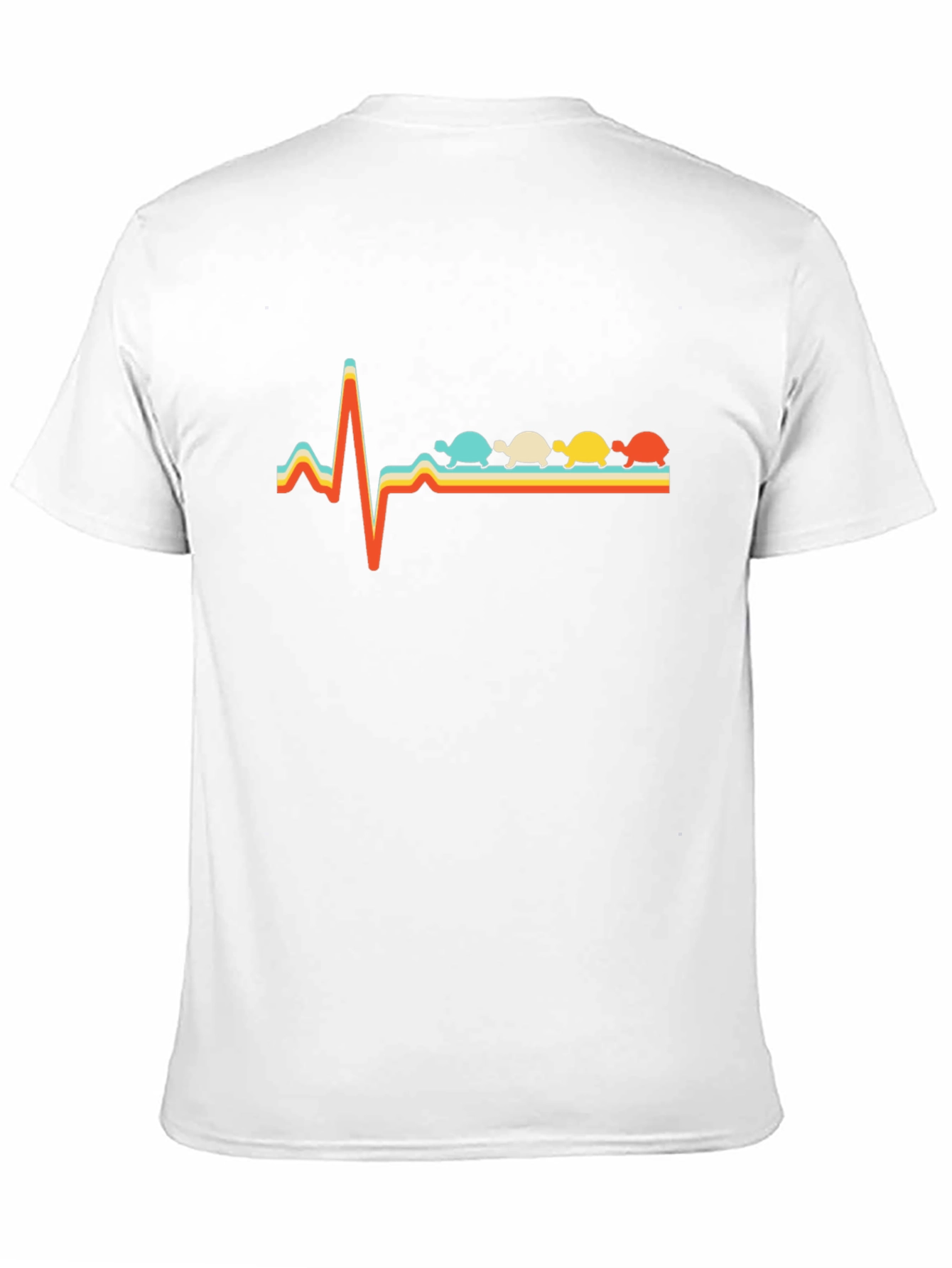 Black Turtle Heartbeat T-Shirt - Retro Style Tee view 11