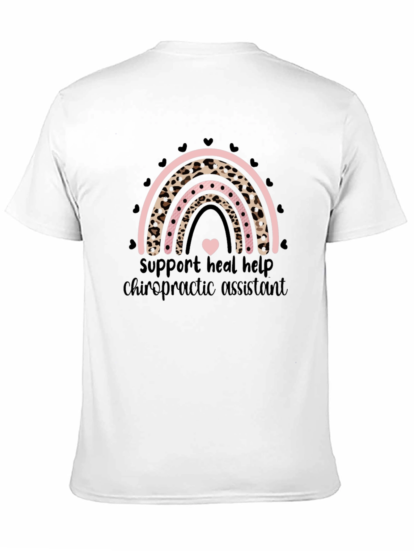 Black Chiropractic Assistant Rainbow T-Shirt view 11