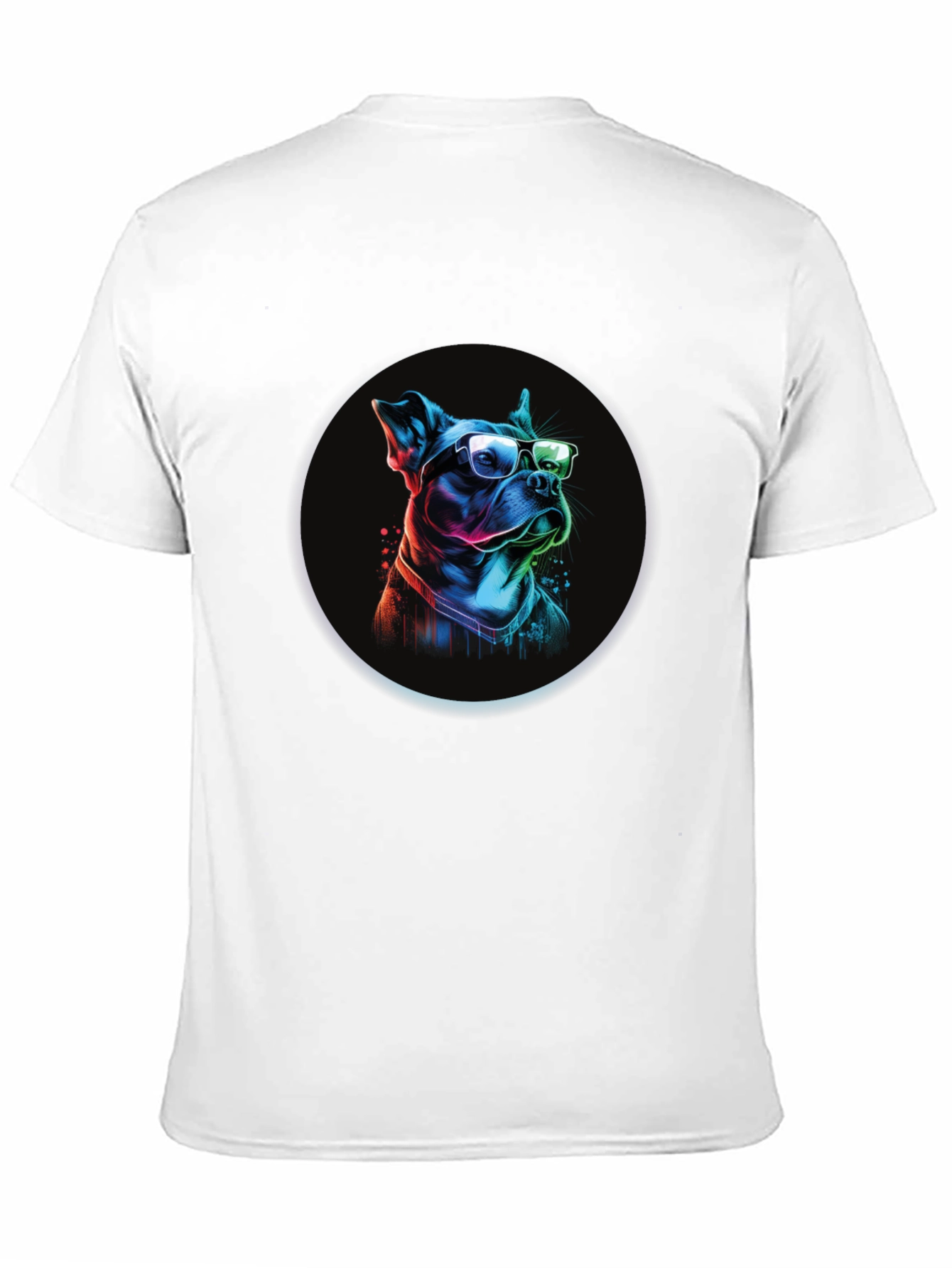 Black Dog with Glasses Graphic Tee view 11