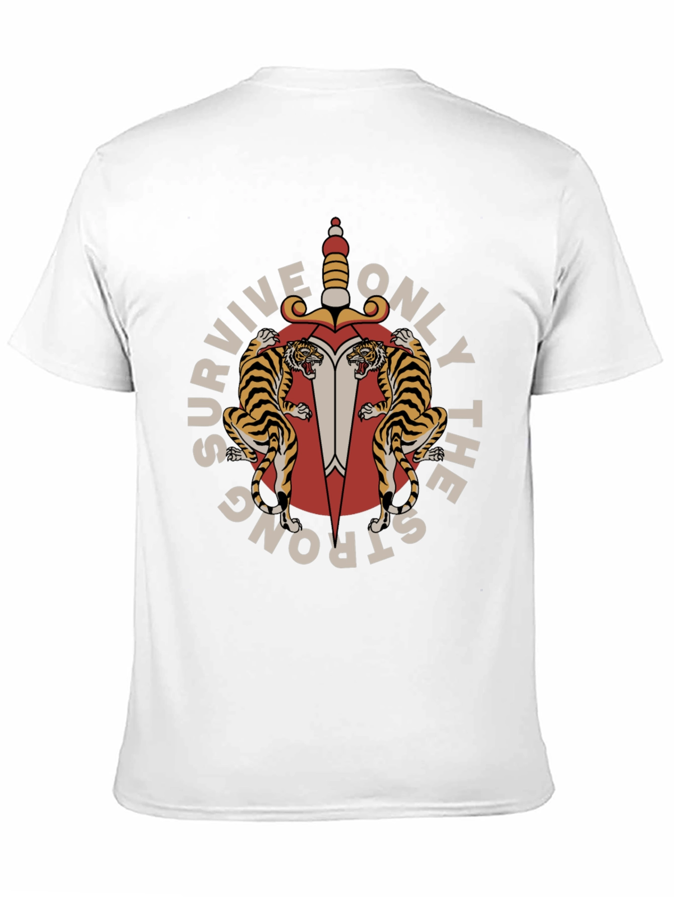 Black Survive Only The Strong Graphic Tee view 11