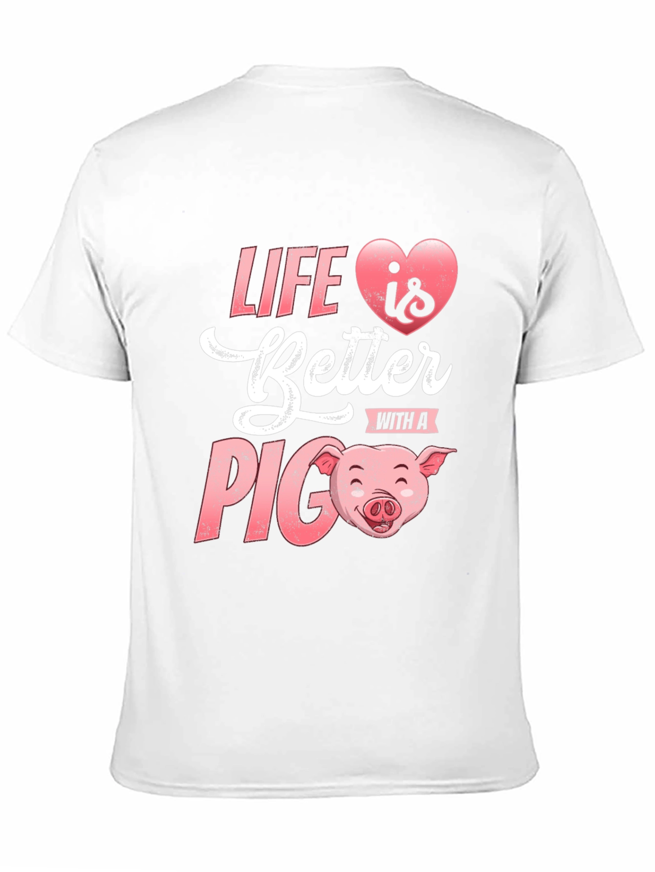 Black Life Is Better With A Pig Graphic T-Shirt view 11