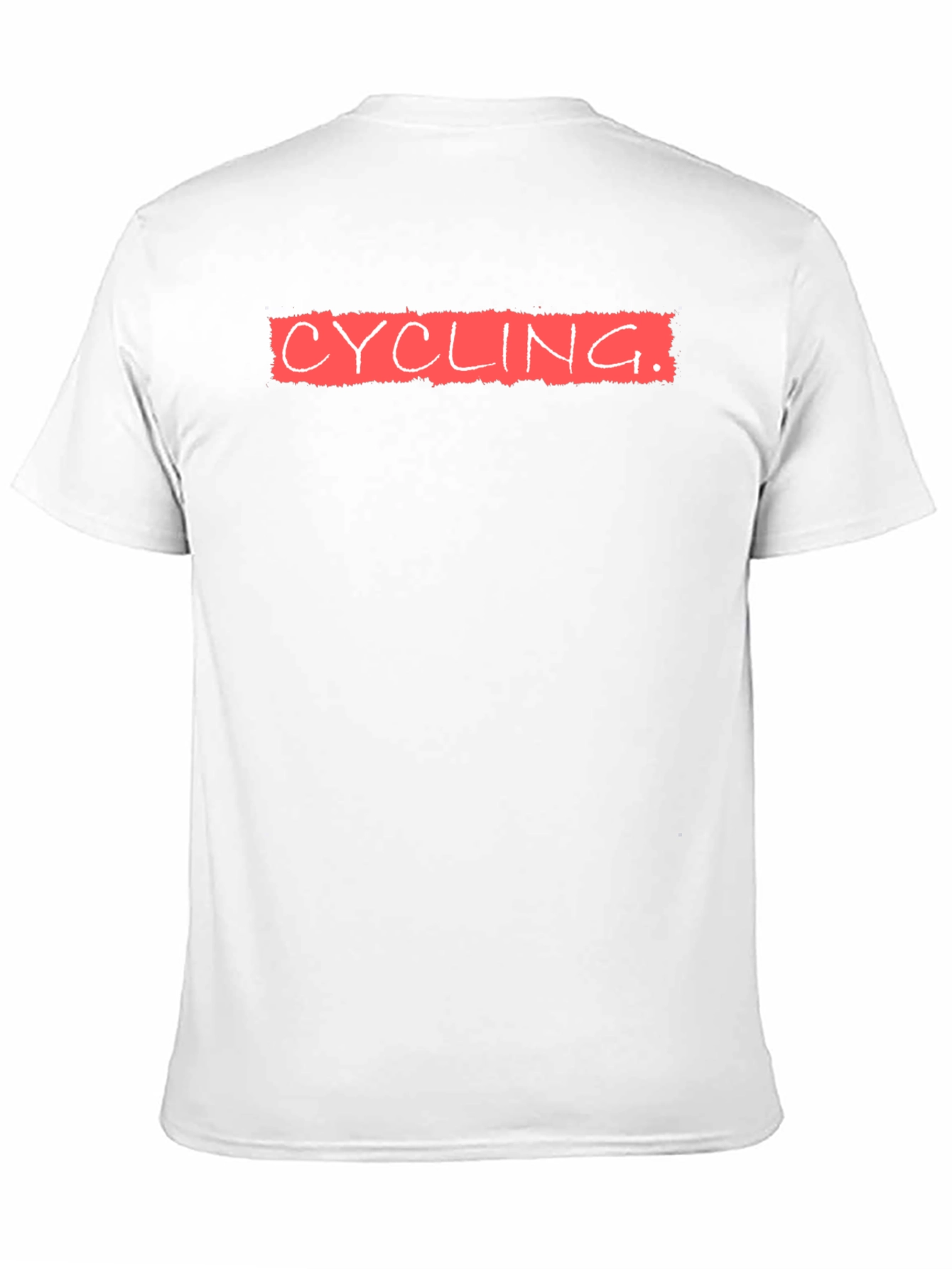 Black Cycling Tee - Red Text on Black - Unisex view 11