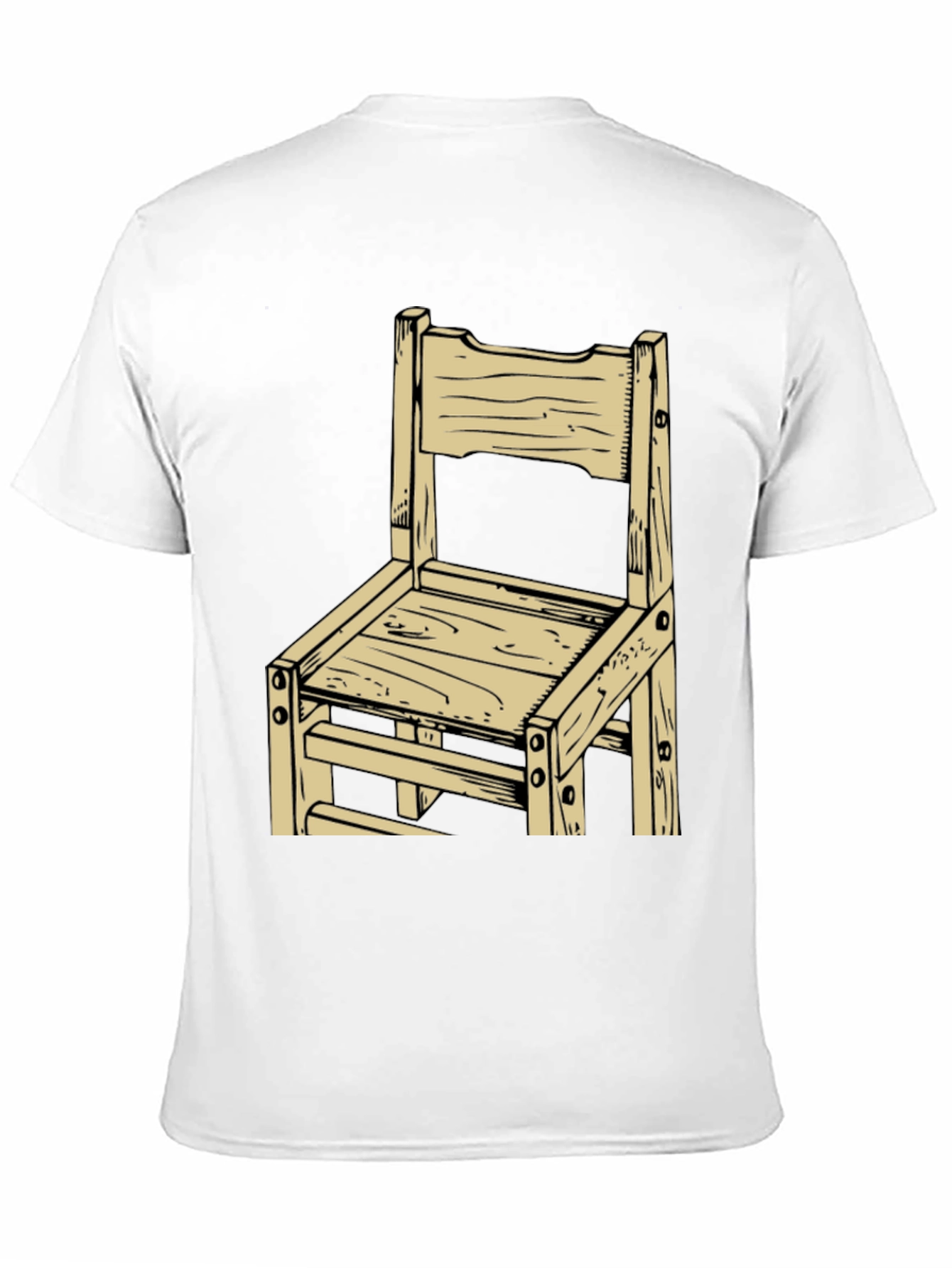 Rustic Wooden Chair Graphic Tee - Black - 11
