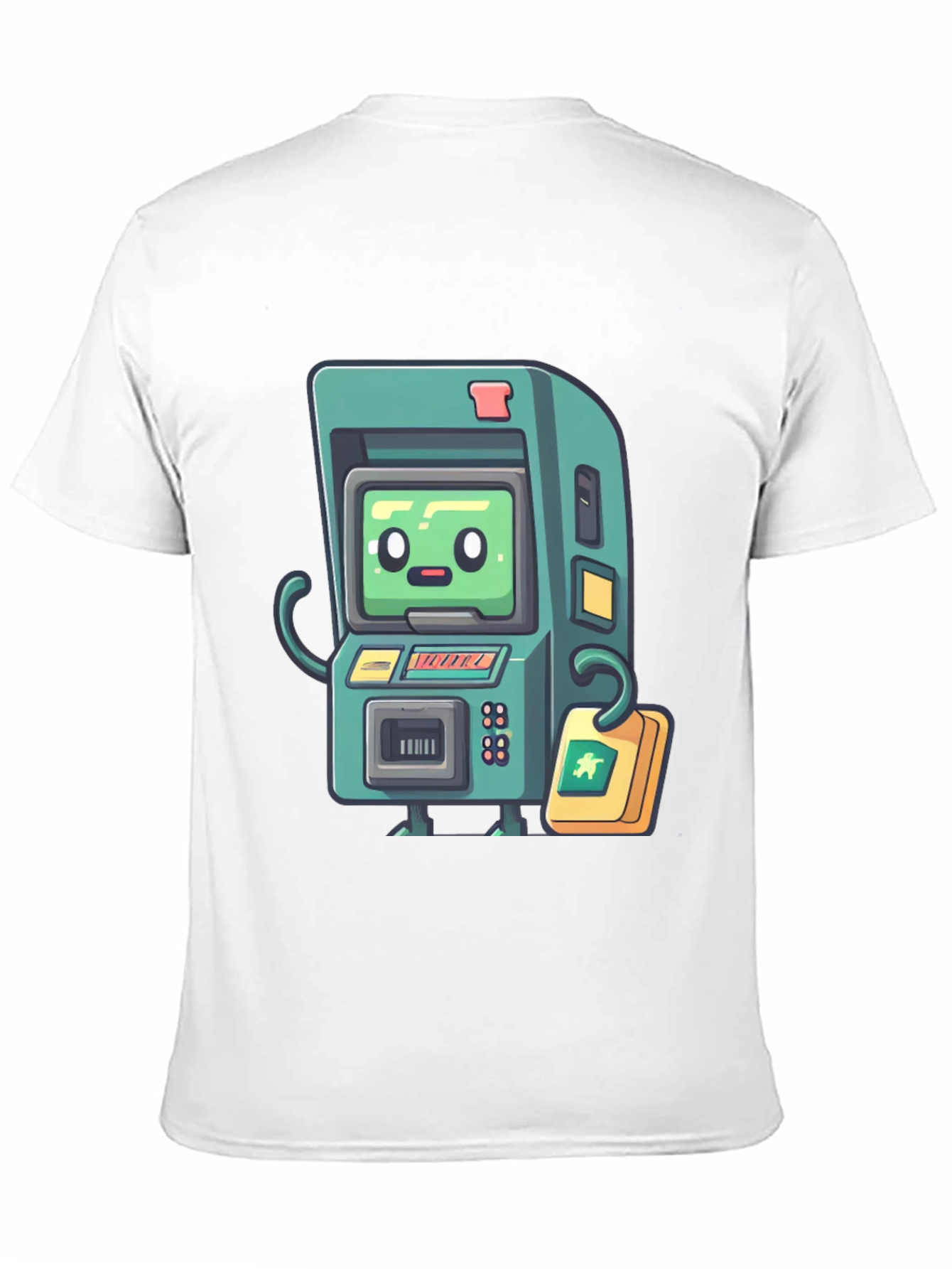 Black Retro Arcade Game T-Shirt - Black Cotton Tee view 11
