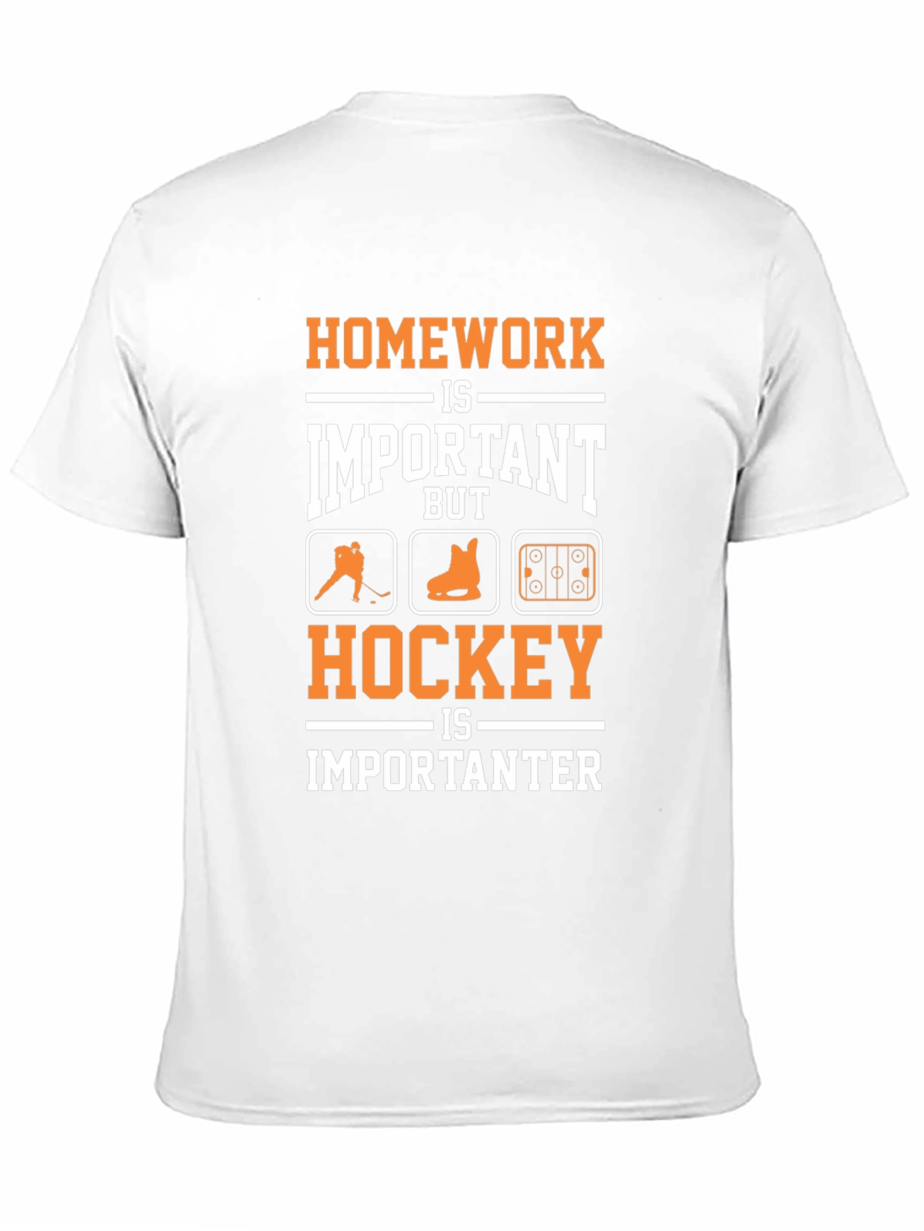 Black Homework Important? Hockey Importanter T-Shirt view 11