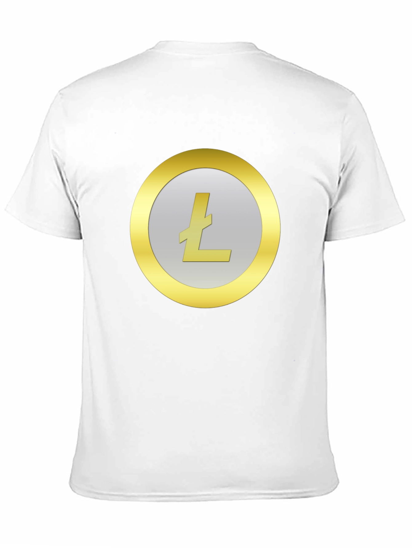 Black Litecoin Crypto Logo Black T-Shirt view 11