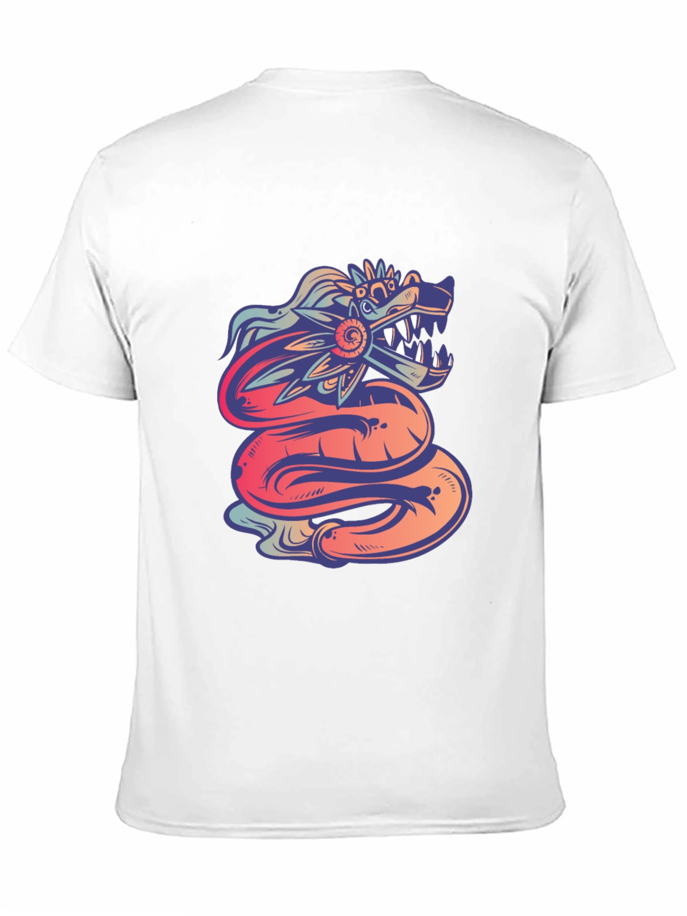 Black Quetzalcoatl Graphic Tee - Mythical Serpent Design view 11