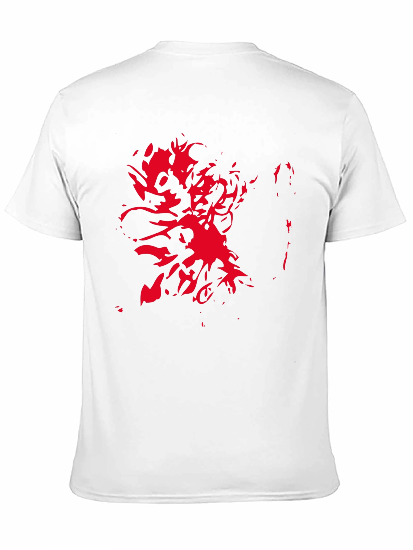 Black Abstract Red Design Black T-Shirt view 11