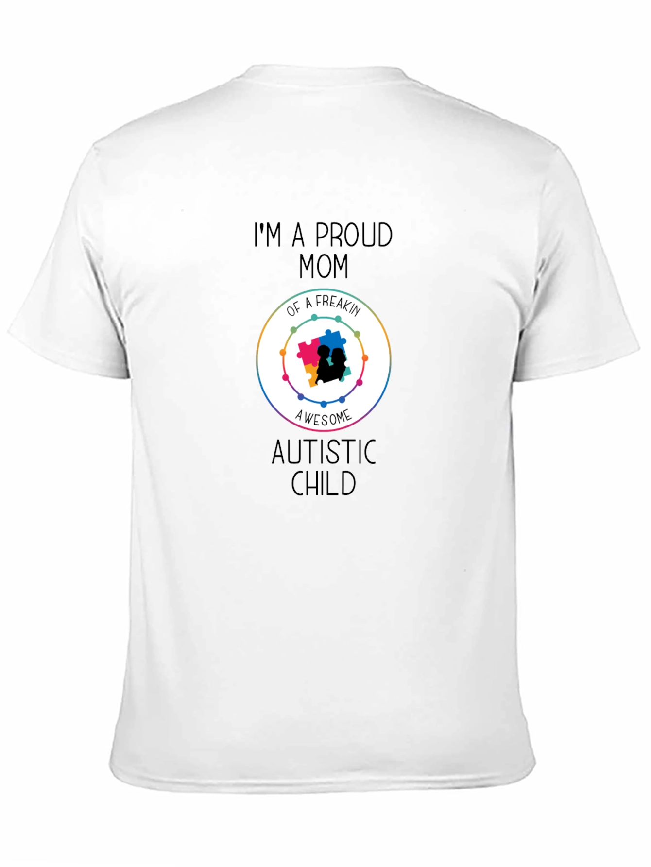 Black Proud Mom of Awesome Autistic Child T-Shirt view 11