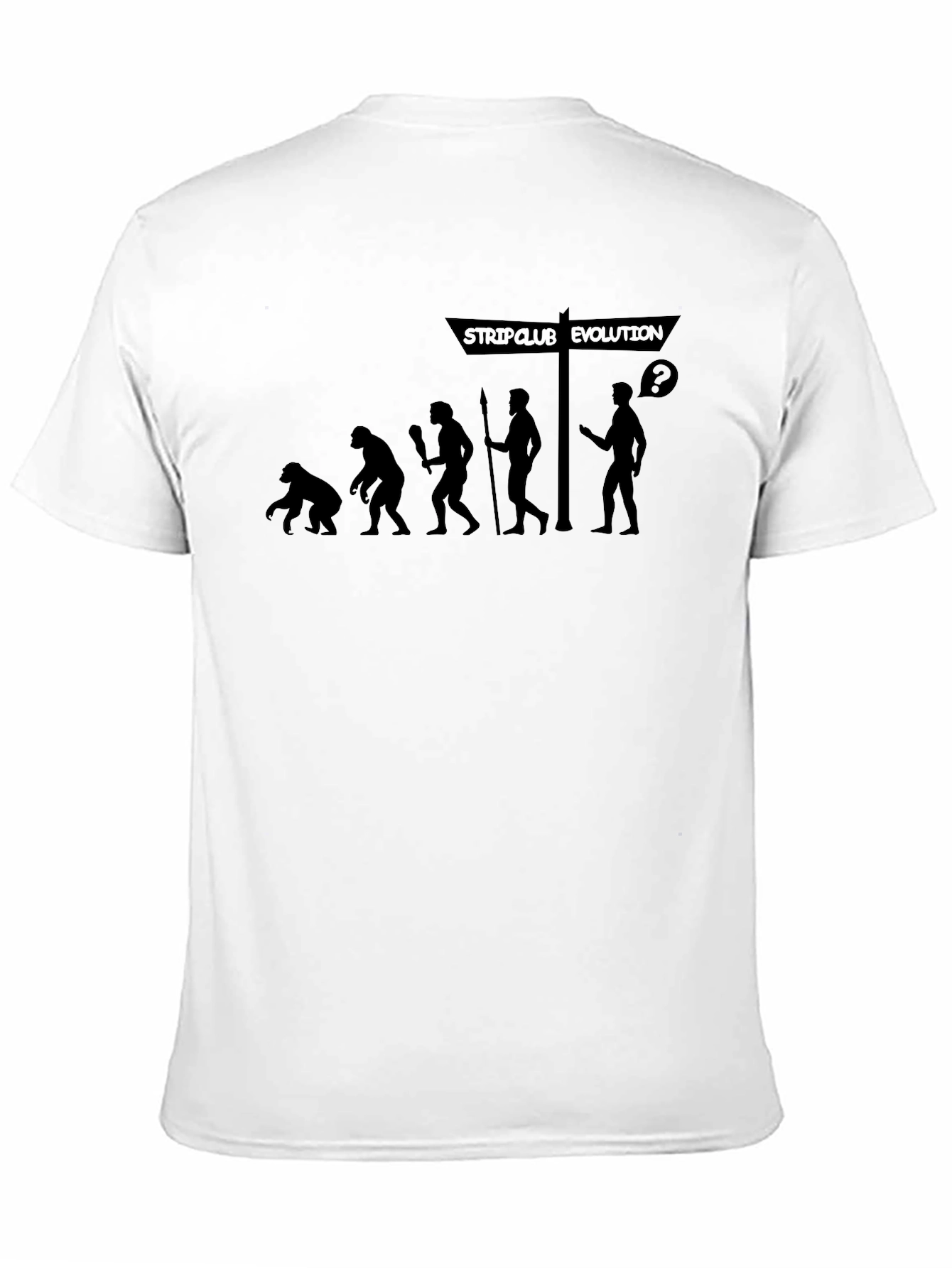 Black Evolution Strip Club Humor T-Shirt view 11