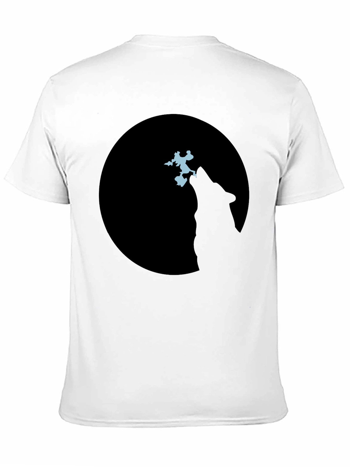 Black Wolf Moon Silhouette T-Shirt view 11