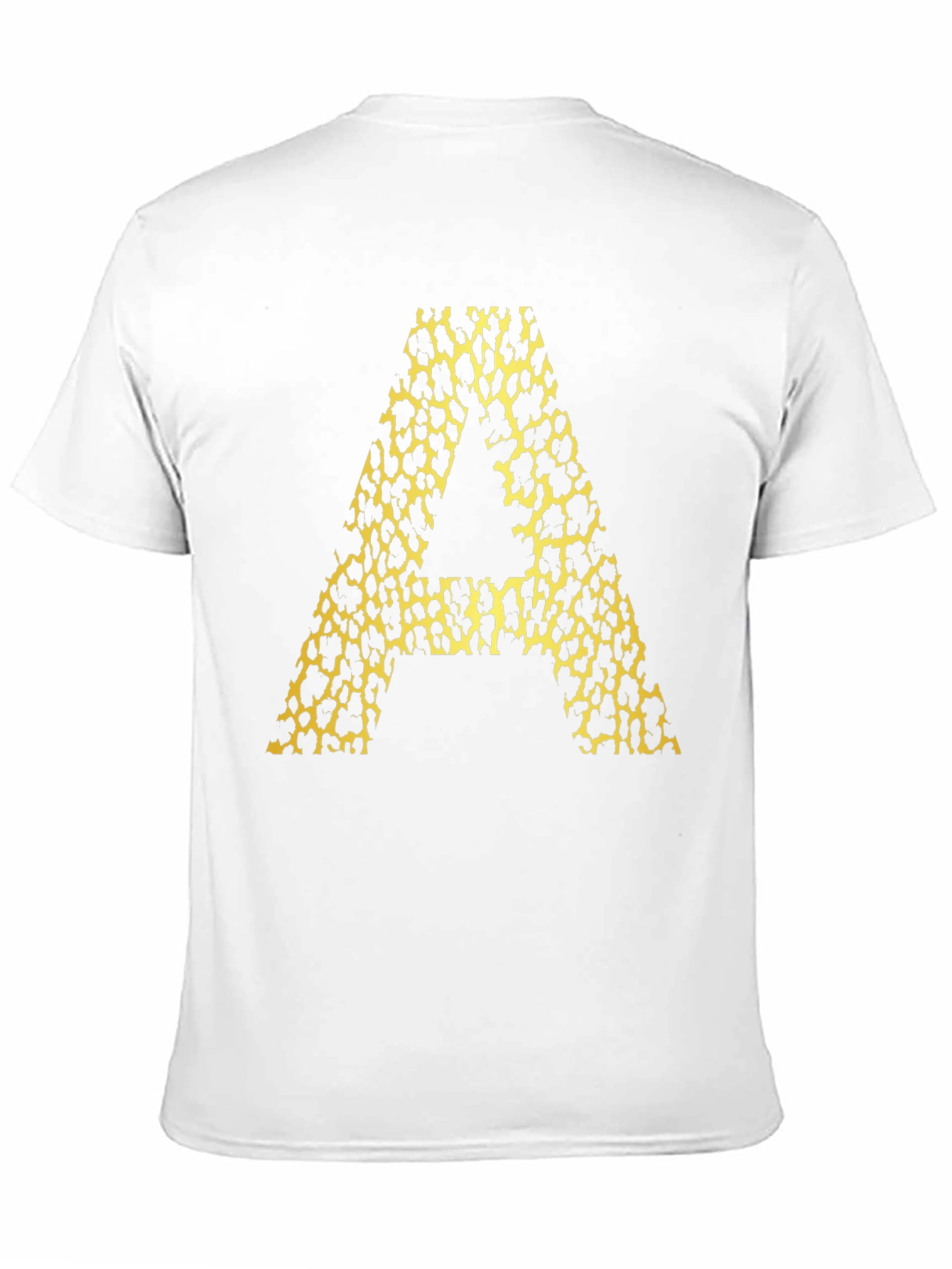 Leopard Print "A" Graphic Tee - Mens Black T-Shirt - 11