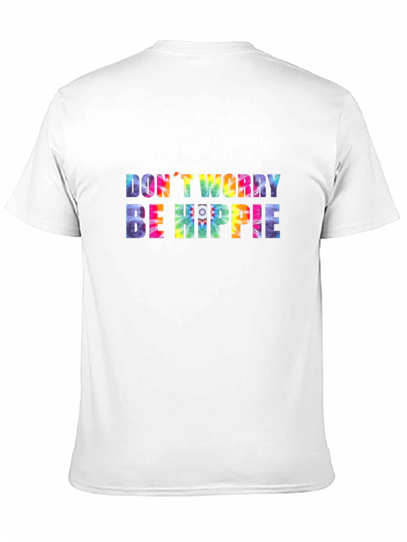 Black Don't Worry Be Hippie Tie-Dye Graphic Tee view 11